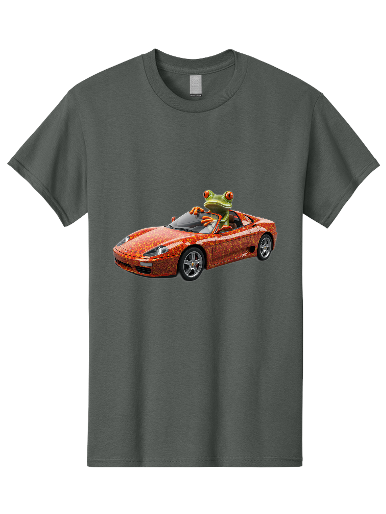 Frog-In-Ferrari-6 Men'S Graphic Tee, 100% Cotton, Comfortable Casual Summer Wear, Machine Washable, Vintage Camera, Old Camera, Antique Camera, Black Camera, Classic Photography, Photography Equipment, Nostalgic Device, Film Camera, Camera Art Baf830