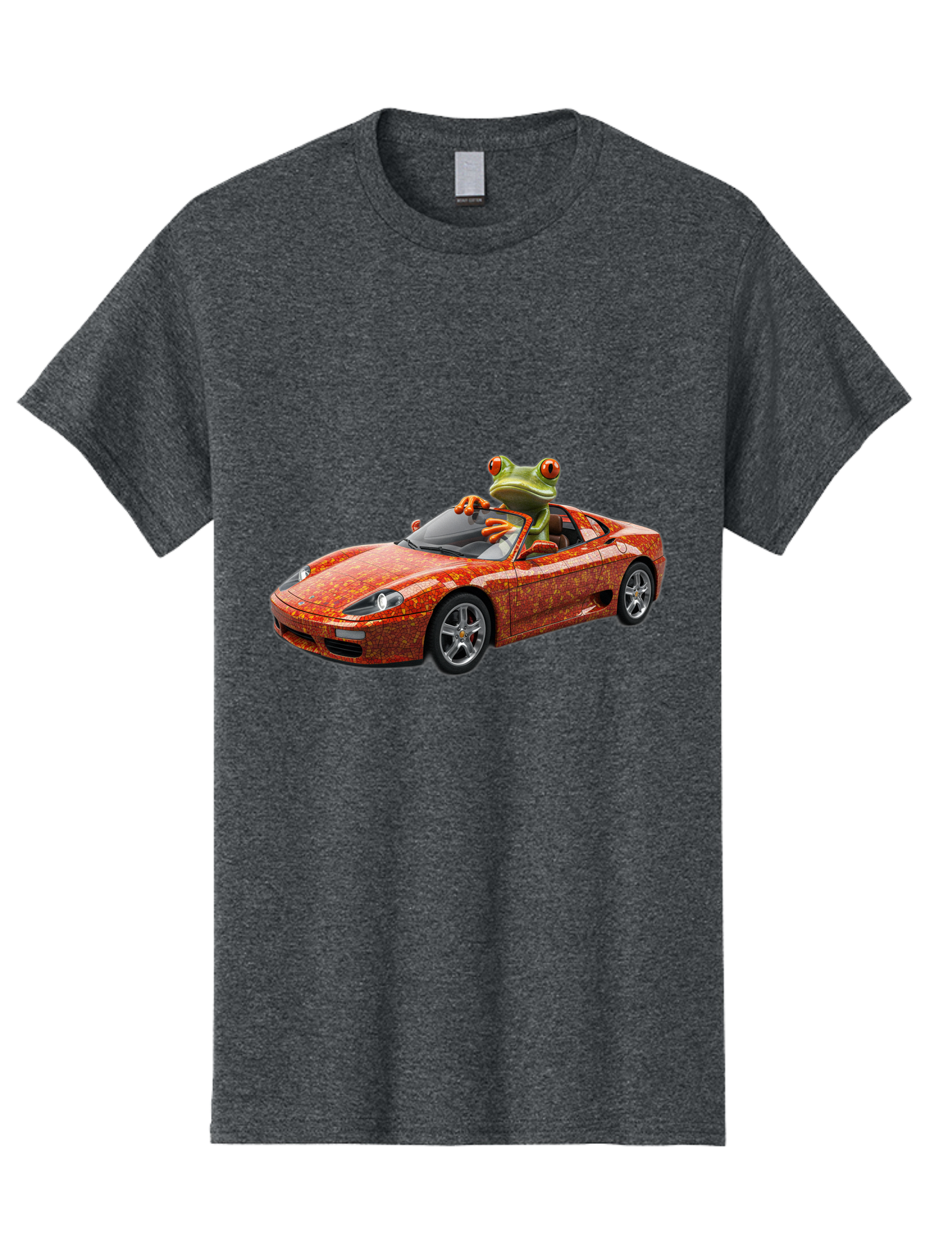 Frog-In-Ferrari-6 Men'S Graphic Tee, 100% Cotton, Comfortable Casual Summer Wear, Machine Washable, Vintage Camera, Old Camera, Antique Camera, Black Camera, Classic Photography, Photography Equipment, Nostalgic Device, Film Camera, Camera Art Baf830