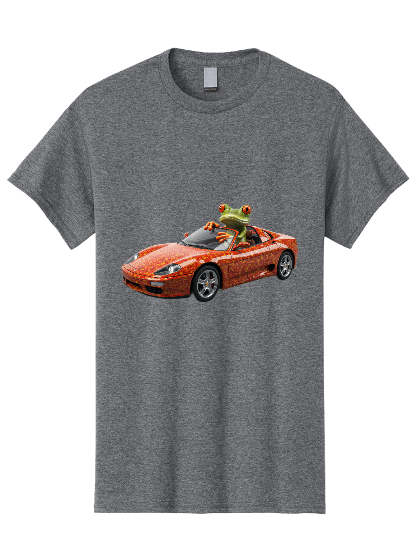 Frog-In-Ferrari-6 Men'S Graphic Tee, 100% Cotton, Comfortable Casual Summer Wear, Machine Washable, Vintage Camera, Old Camera, Antique Camera, Black Camera, Classic Photography, Photography Equipment, Nostalgic Device, Film Camera, Camera Art Baf830
