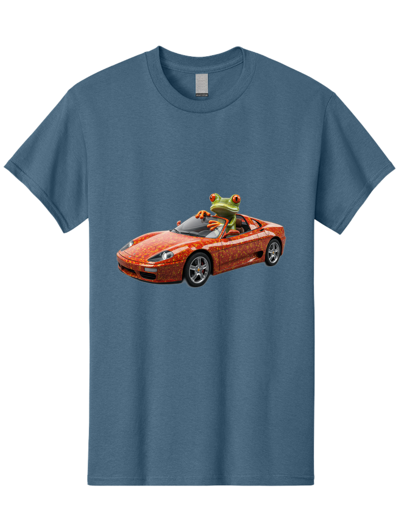 Frog-In-Ferrari-6 Men'S Graphic Tee, 100% Cotton, Comfortable Casual Summer Wear, Machine Washable, Vintage Camera, Old Camera, Antique Camera, Black Camera, Classic Photography, Photography Equipment, Nostalgic Device, Film Camera, Camera Art Baf830