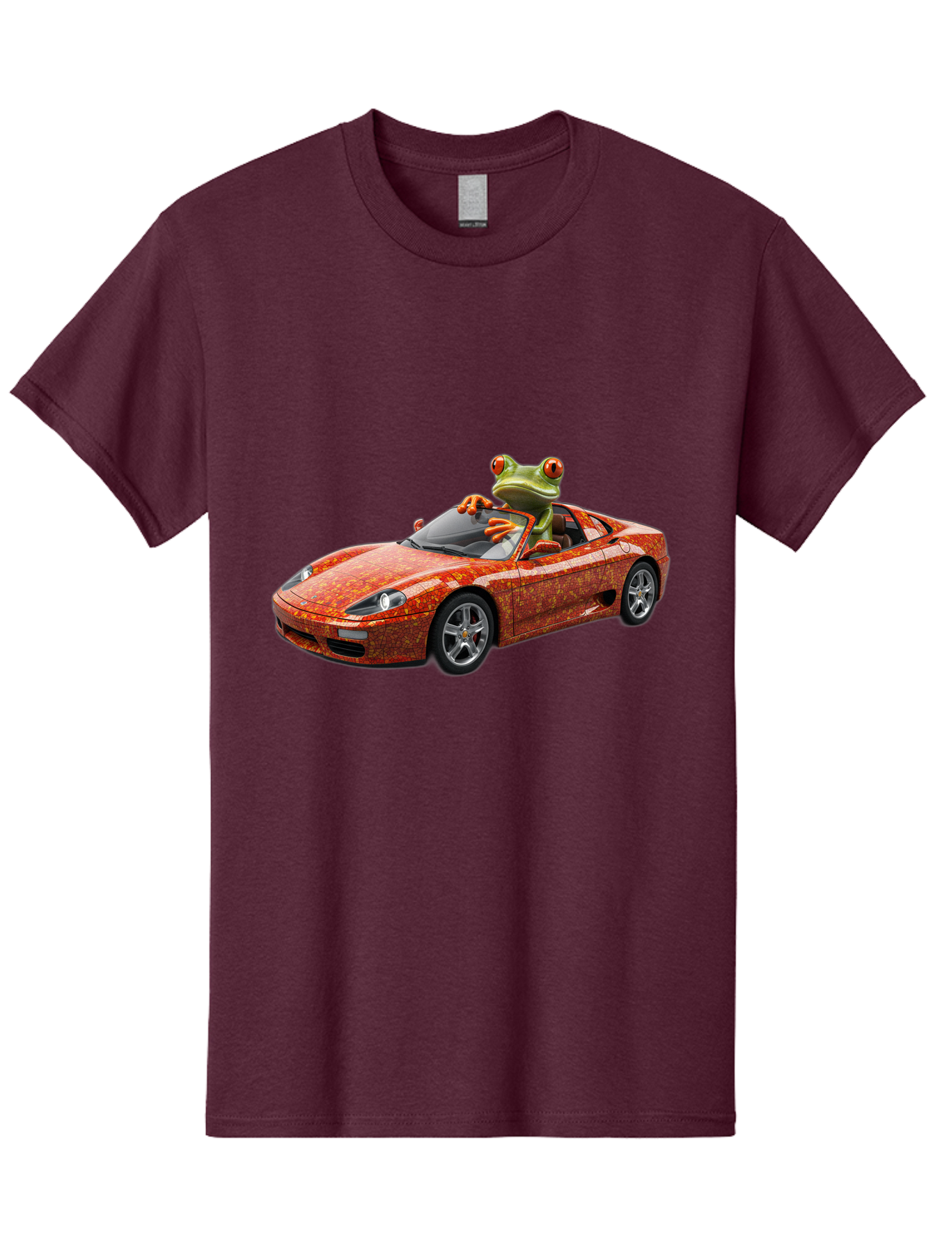 Frog-In-Ferrari-6 Men'S Graphic Tee, 100% Cotton, Comfortable Casual Summer Wear, Machine Washable, Vintage Camera, Old Camera, Antique Camera, Black Camera, Classic Photography, Photography Equipment, Nostalgic Device, Film Camera, Camera Art Baf830