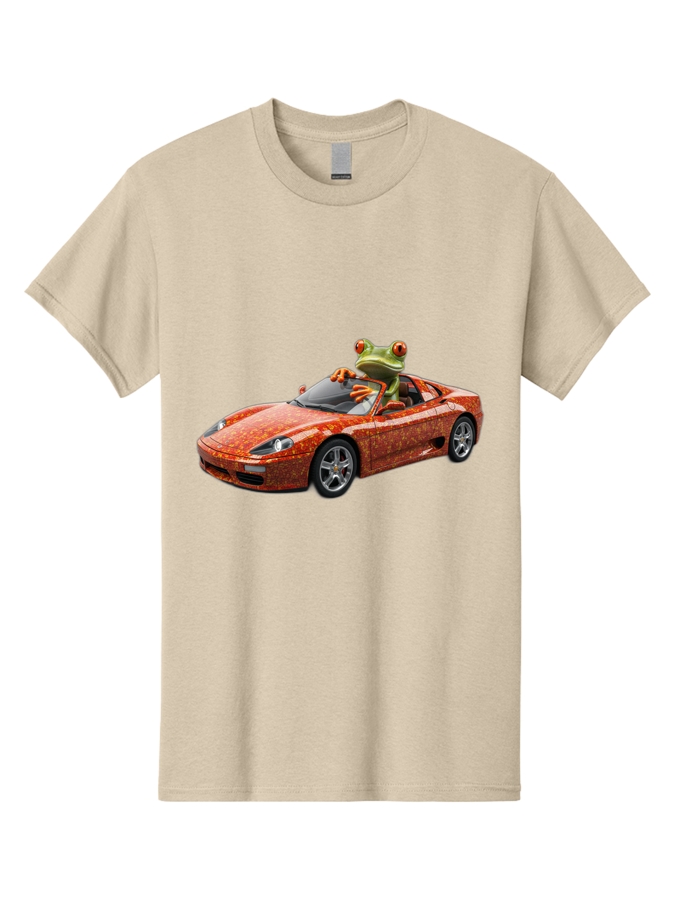 Frog-In-Ferrari-6 Men'S Graphic Tee, 100% Cotton, Comfortable Casual Summer Wear, Machine Washable, Vintage Camera, Old Camera, Antique Camera, Black Camera, Classic Photography, Photography Equipment, Nostalgic Device, Film Camera, Camera Art Baf830