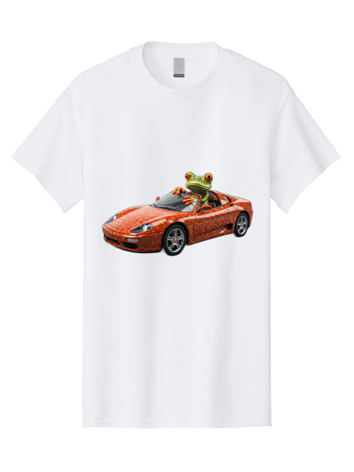 Frog-In-Ferrari-6 Men'S Graphic Tee, 100% Cotton, Comfortable Casual Summer Wear, Machine Washable, Vintage Camera, Old Camera, Antique Camera, Black Camera, Classic Photography, Photography Equipment, Nostalgic Device, Film Camera, Camera Art Baf830
