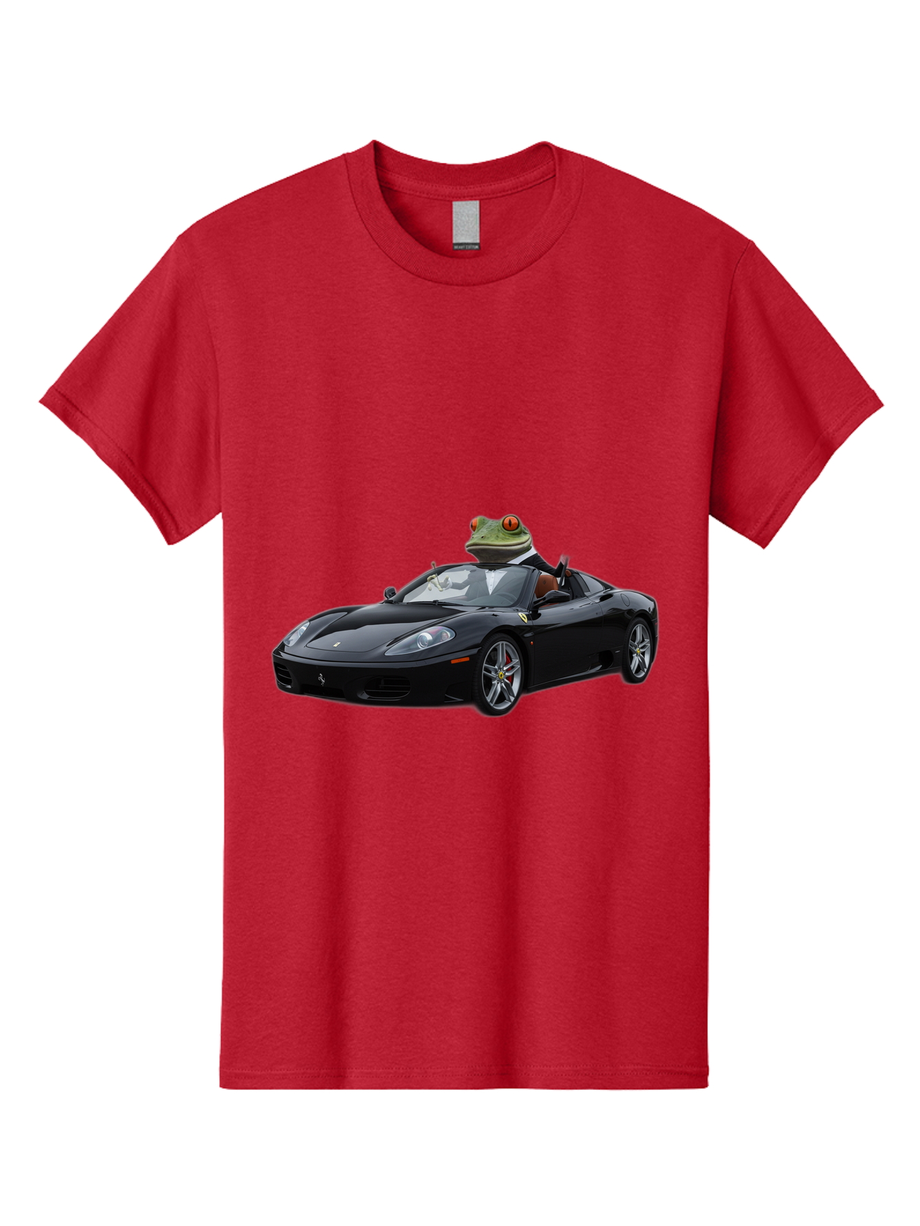 Frog-In-Ferrari-7 Men'S Graphic Tee, 100% Cotton, Comfortable Casual Summer Wear, Machine Washable, Vintage Camera, Old Camera, Antique Camera, Black Camera, Classic Photography, Photography Equipment, Nostalgic Device, Film Camera, Camera Art Baf831