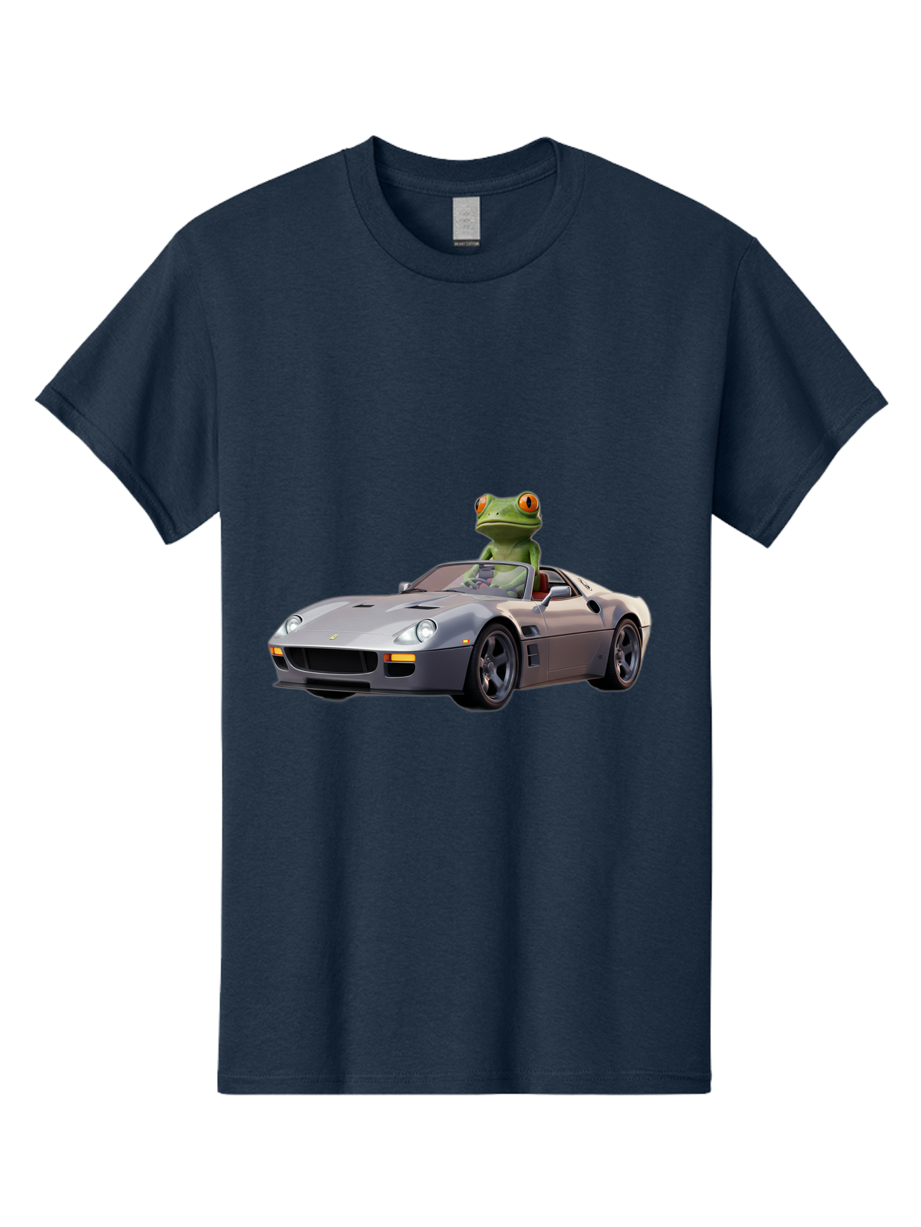 Frog-In-Ferrari-8 Men'S Graphic Tee, 100% Cotton, Comfortable Casual Summer Wear, Machine Washable, Vintage Camera, Old Camera, Antique Camera, Black Camera, Classic Photography, Photography Equipment, Nostalgic Device, Film Camera, Camera Art Baf832