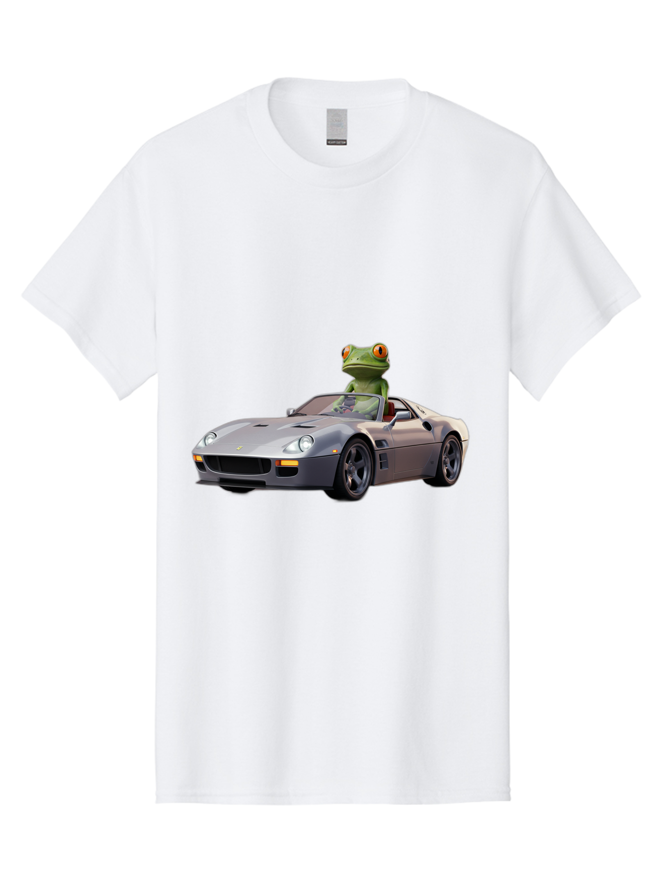 Frog-In-Ferrari-8 Men'S Graphic Tee, 100% Cotton, Comfortable Casual Summer Wear, Machine Washable, Vintage Camera, Old Camera, Antique Camera, Black Camera, Classic Photography, Photography Equipment, Nostalgic Device, Film Camera, Camera Art Baf832