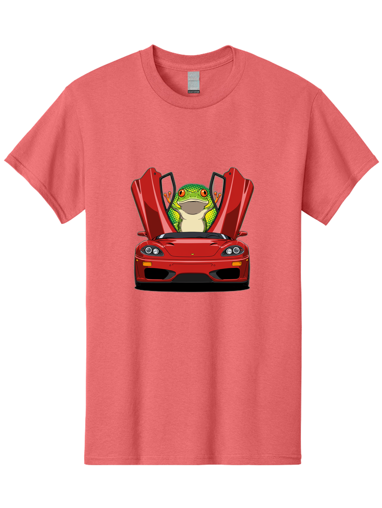 Frog-In-Red-Sports-Car-1 Men'S Graphic Tee, 100% Cotton, Comfortable Casual Summer Wear, Machine Washable, Vintage Camera, Old Camera, Antique Camera, Black Camera, Classic Photography, Photography Equipment, Nostalgic Device, Film Camera, Baf836