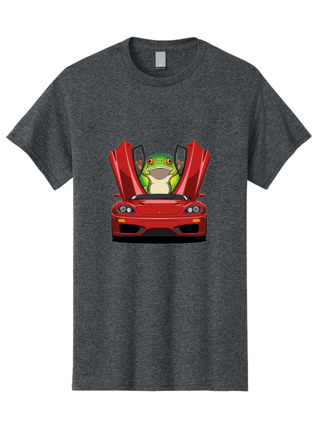 Frog-In-Red-Sports-Car-1 Men'S Graphic Tee, 100% Cotton, Comfortable Casual Summer Wear, Machine Washable, Vintage Camera, Old Camera, Antique Camera, Black Camera, Classic Photography, Photography Equipment, Nostalgic Device, Film Camera, Baf836