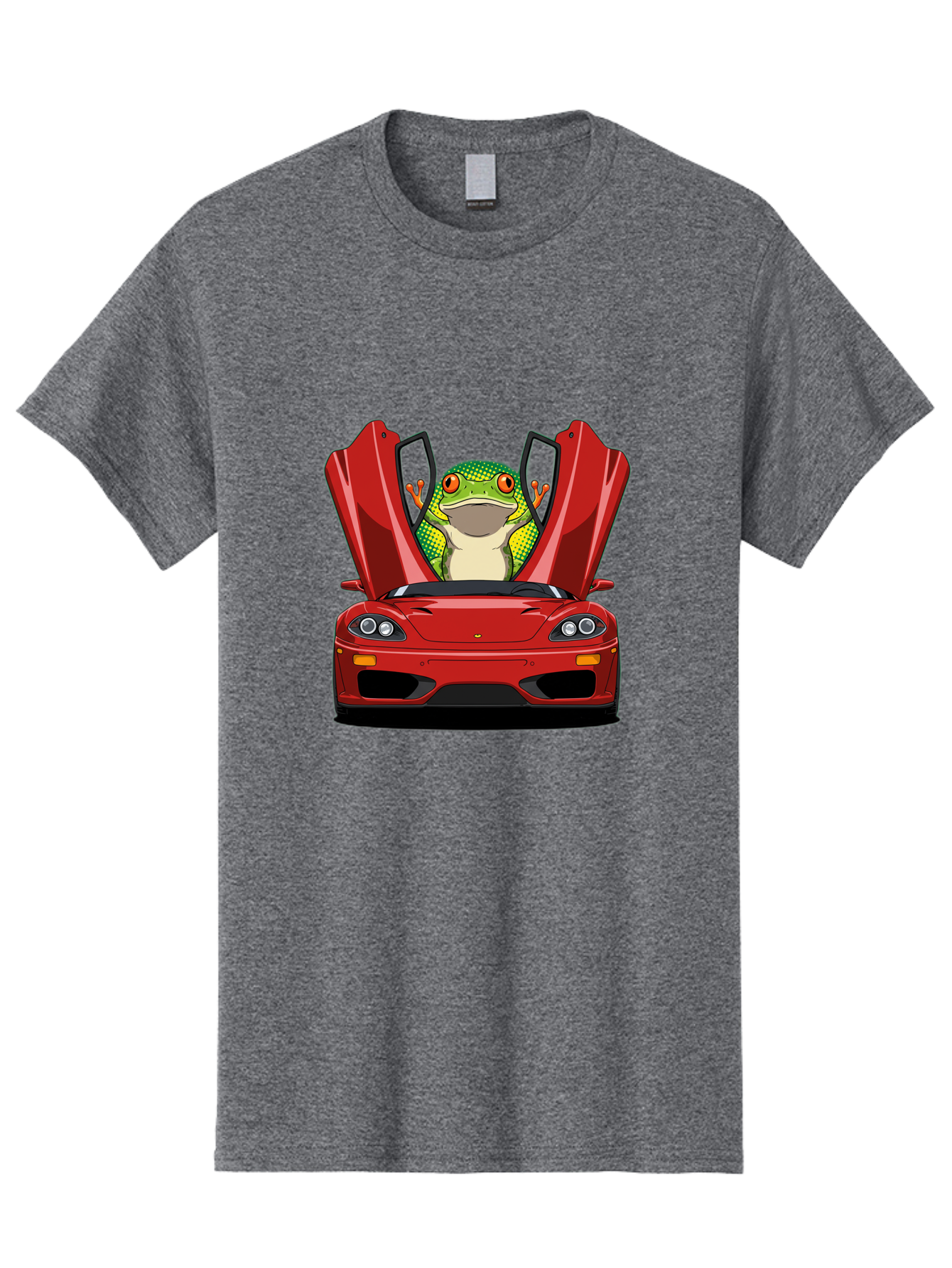 Frog-In-Red-Sports-Car-1 Men'S Graphic Tee, 100% Cotton, Comfortable Casual Summer Wear, Machine Washable, Vintage Camera, Old Camera, Antique Camera, Black Camera, Classic Photography, Photography Equipment, Nostalgic Device, Film Camera, Baf836