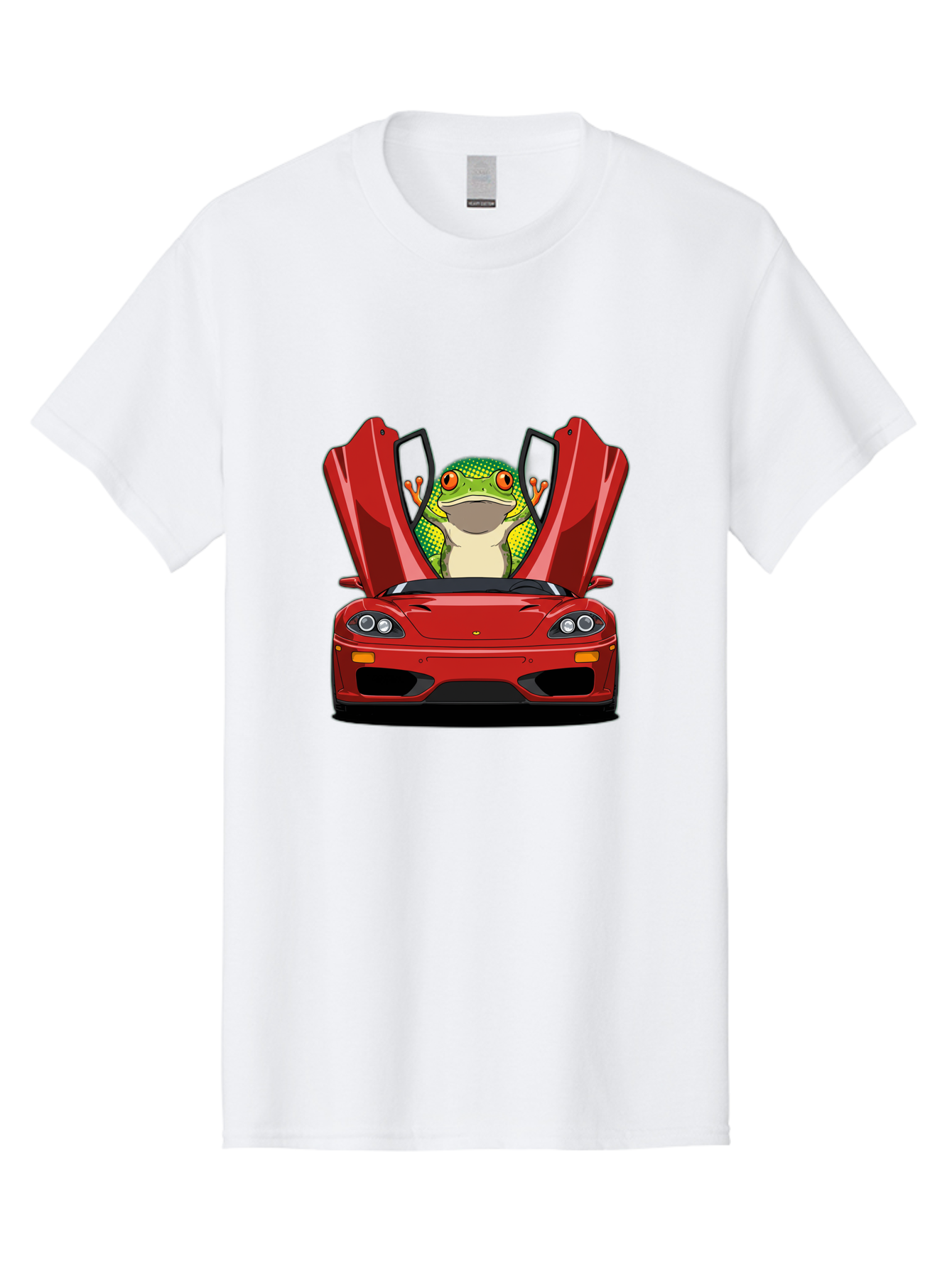 Frog-In-Red-Sports-Car-1 Men'S Graphic Tee, 100% Cotton, Comfortable Casual Summer Wear, Machine Washable, Vintage Camera, Old Camera, Antique Camera, Black Camera, Classic Photography, Photography Equipment, Nostalgic Device, Film Camera, Baf836