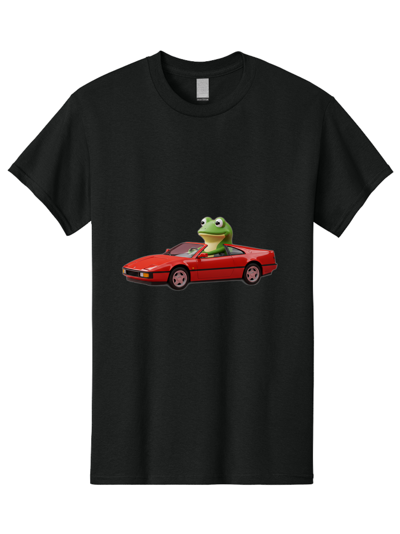 Frog-In-Red-Sports-Car-2 Men'S Graphic Tee, 100% Cotton, Comfortable Casual Summer Wear, Machine Washable, Vintage Camera, Old Camera, Antique Camera, Black Camera, Classic Photography, Photography Equipment, Nostalgic Device, Film Camera, Baf837