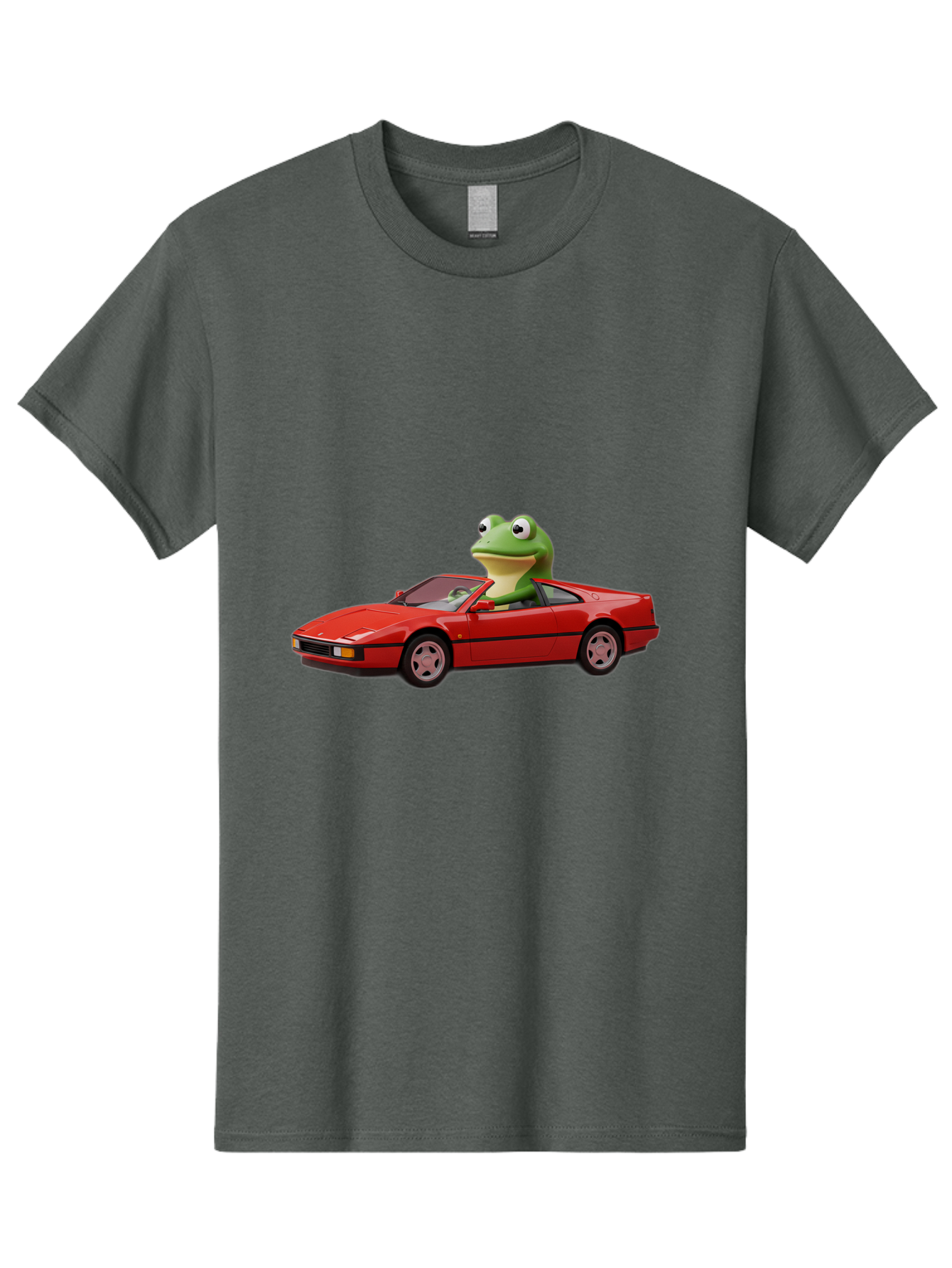 Frog-In-Red-Sports-Car-2 Men'S Graphic Tee, 100% Cotton, Comfortable Casual Summer Wear, Machine Washable, Vintage Camera, Old Camera, Antique Camera, Black Camera, Classic Photography, Photography Equipment, Nostalgic Device, Film Camera, Baf837