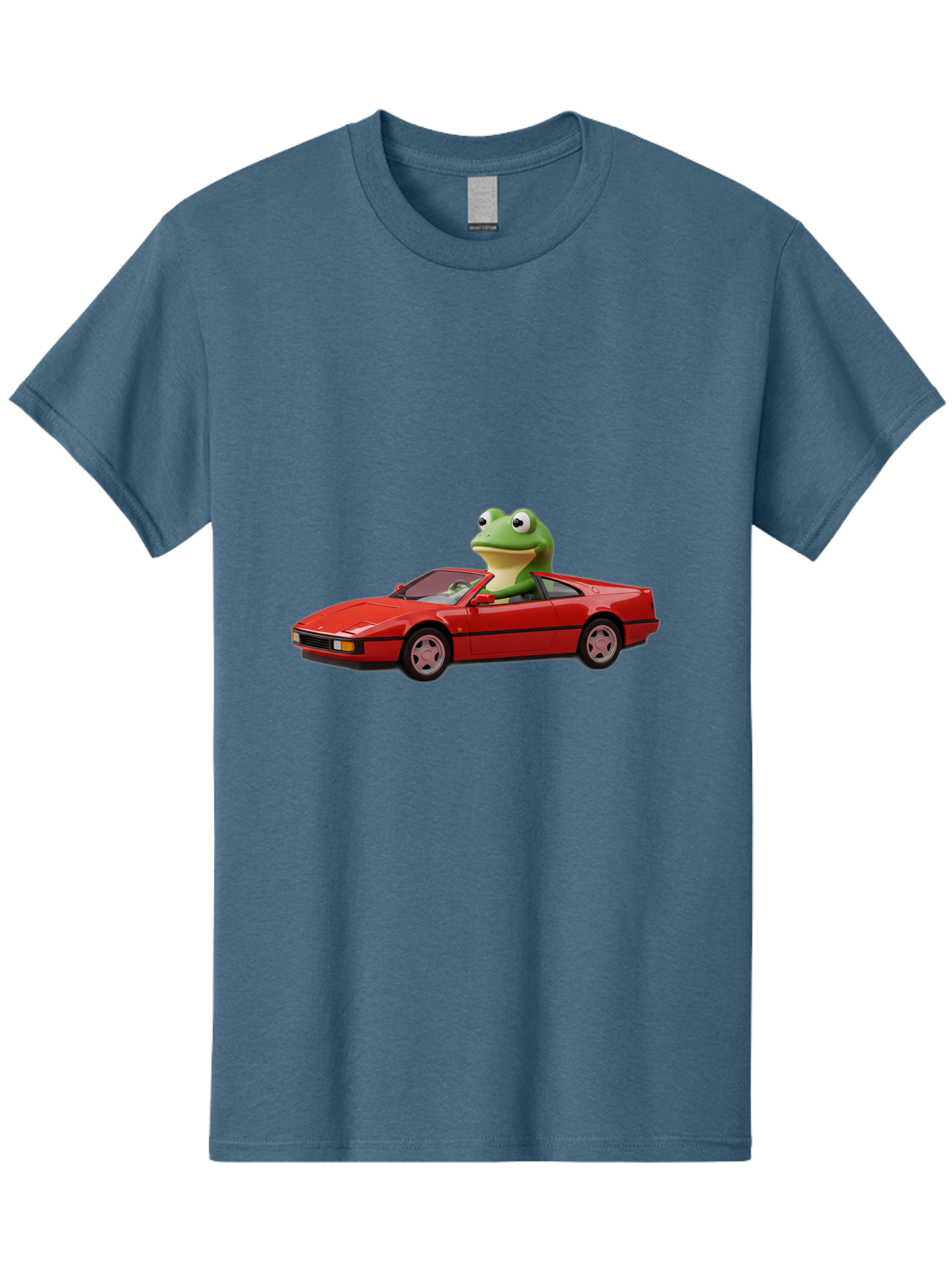 Frog-In-Red-Sports-Car-2 Men'S Graphic Tee, 100% Cotton, Comfortable Casual Summer Wear, Machine Washable, Vintage Camera, Old Camera, Antique Camera, Black Camera, Classic Photography, Photography Equipment, Nostalgic Device, Film Camera, Baf837