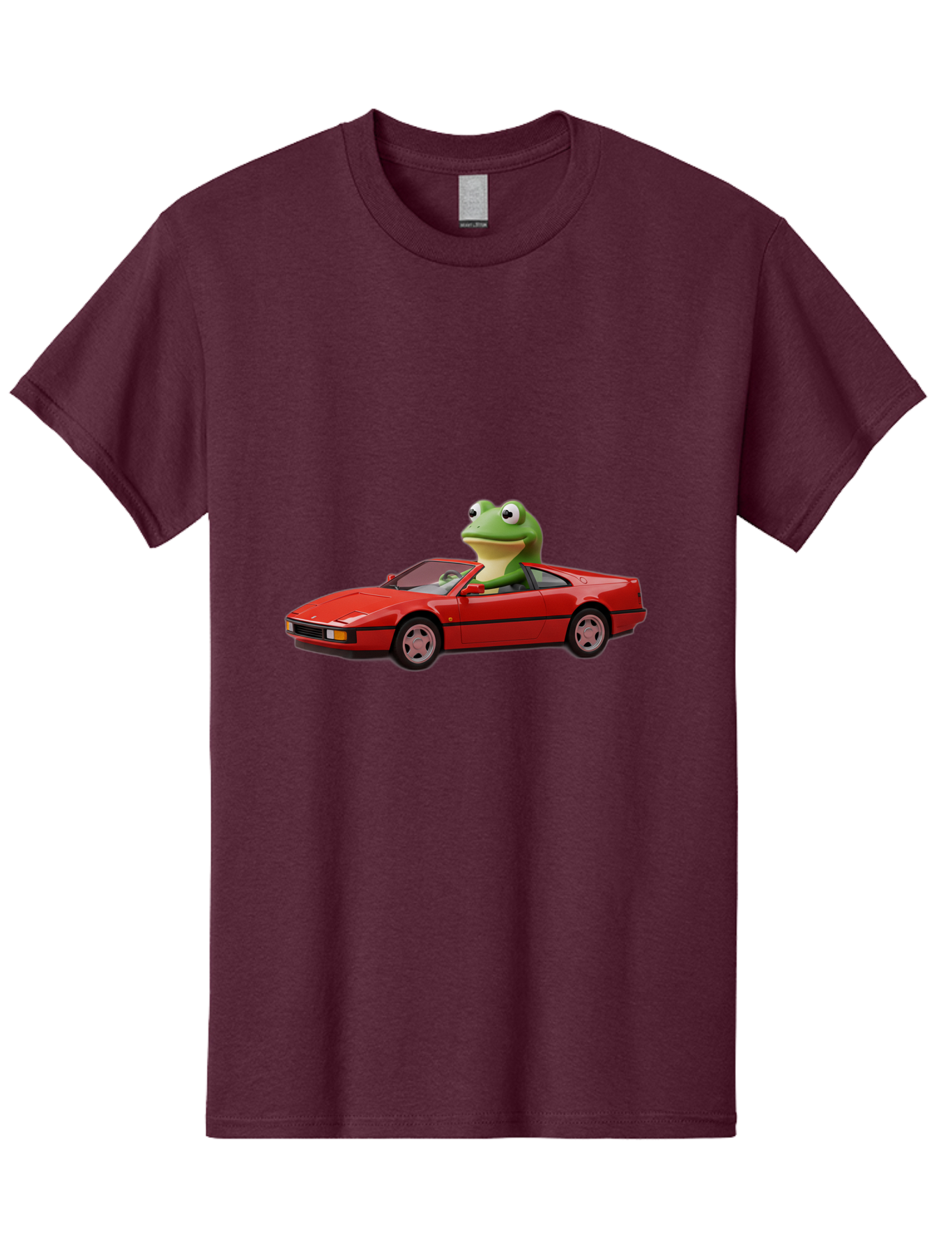 Frog-In-Red-Sports-Car-2 Men'S Graphic Tee, 100% Cotton, Comfortable Casual Summer Wear, Machine Washable, Vintage Camera, Old Camera, Antique Camera, Black Camera, Classic Photography, Photography Equipment, Nostalgic Device, Film Camera, Baf837