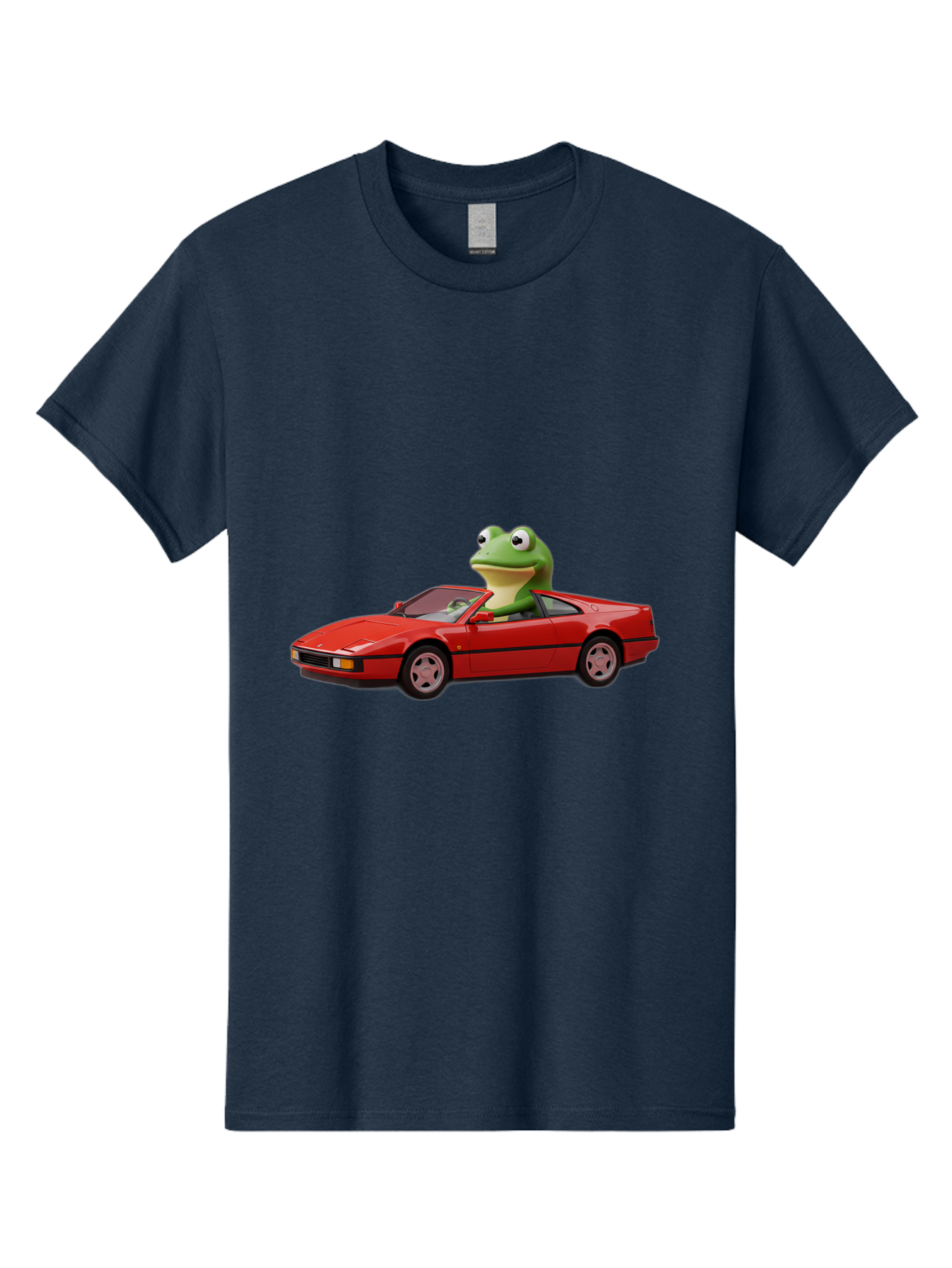 Frog-In-Red-Sports-Car-2 Men'S Graphic Tee, 100% Cotton, Comfortable Casual Summer Wear, Machine Washable, Vintage Camera, Old Camera, Antique Camera, Black Camera, Classic Photography, Photography Equipment, Nostalgic Device, Film Camera, Baf837