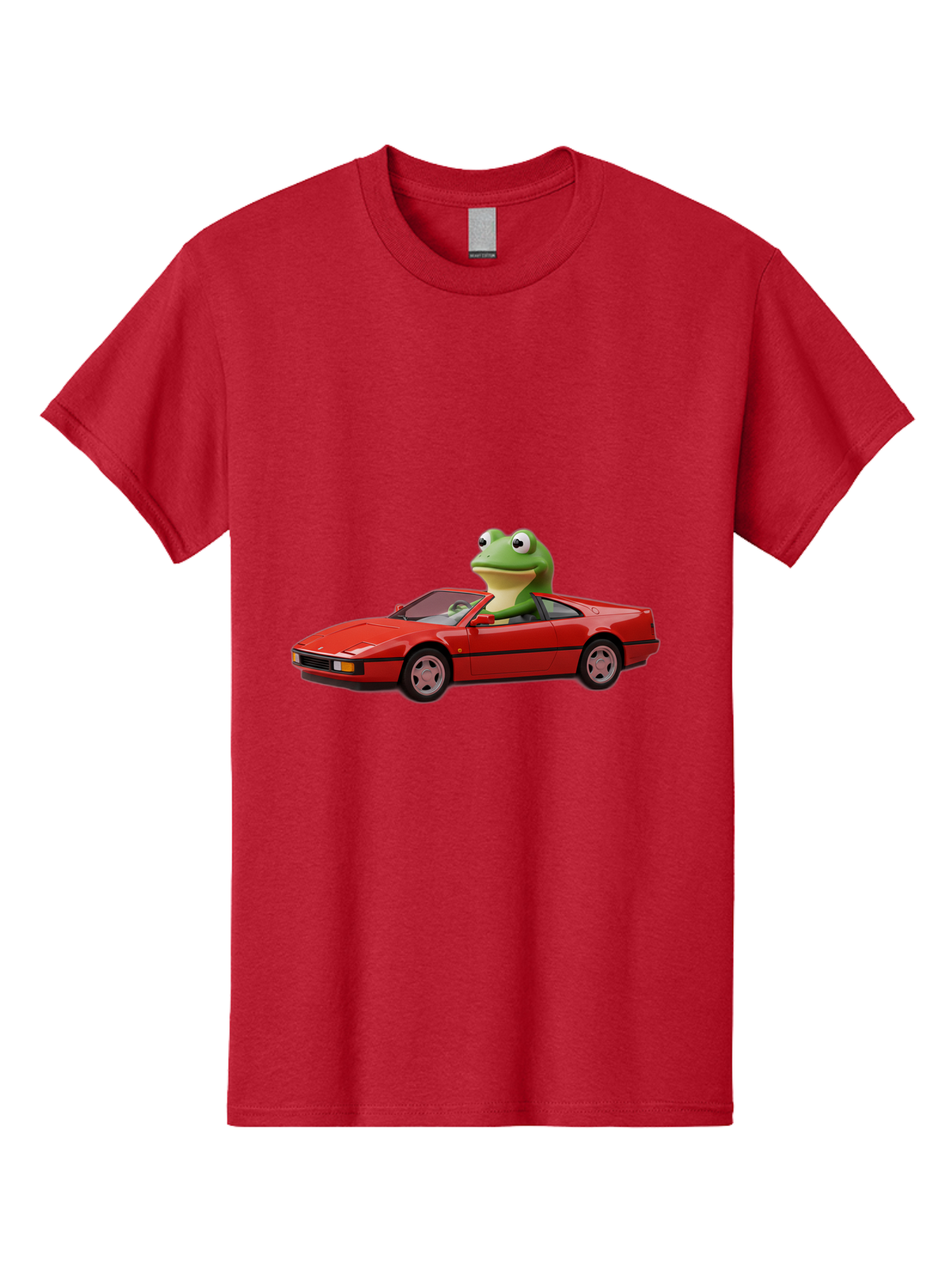 Frog-In-Red-Sports-Car-2 Men'S Graphic Tee, 100% Cotton, Comfortable Casual Summer Wear, Machine Washable, Vintage Camera, Old Camera, Antique Camera, Black Camera, Classic Photography, Photography Equipment, Nostalgic Device, Film Camera, Baf837