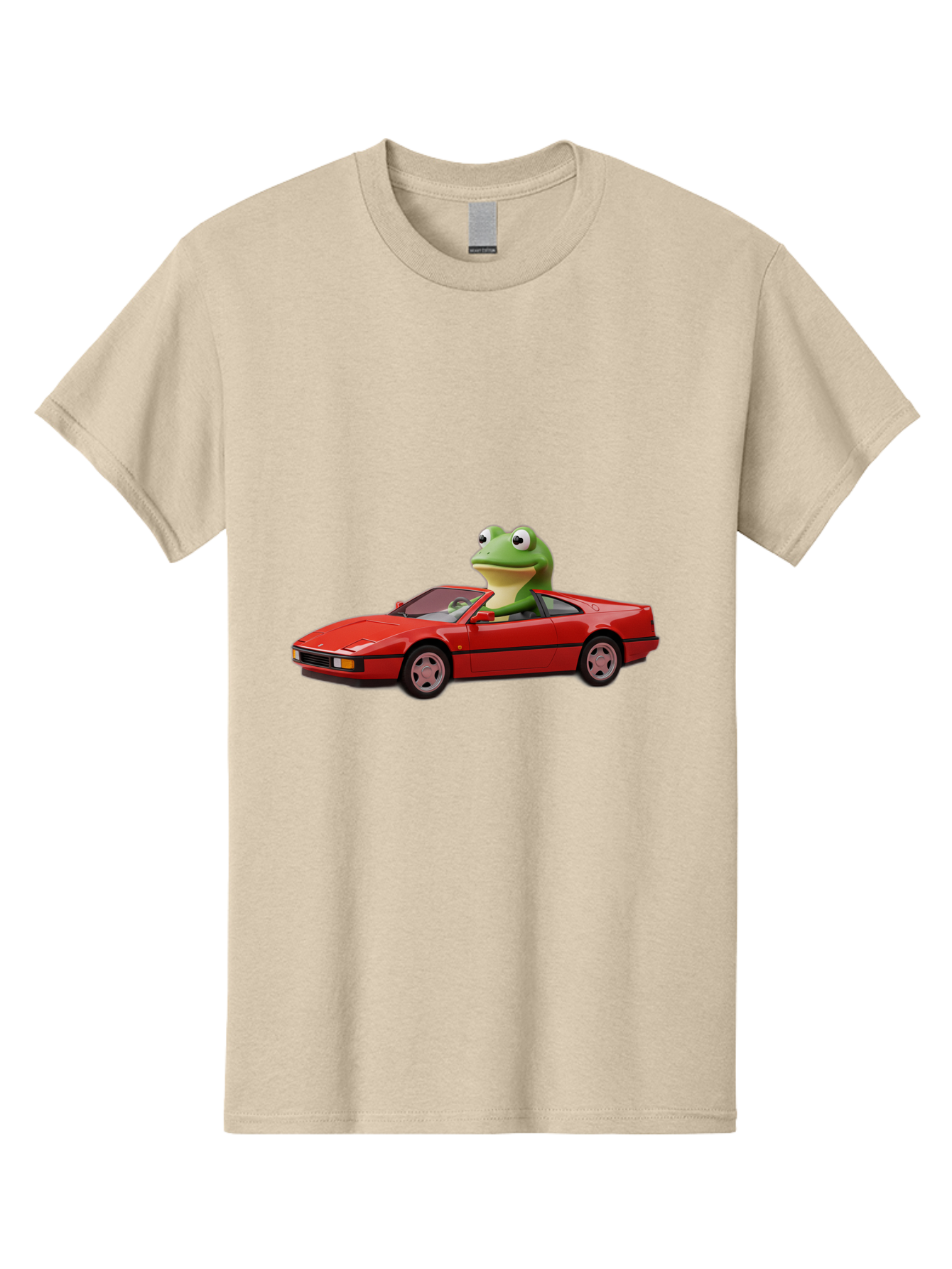 Frog-In-Red-Sports-Car-2 Men'S Graphic Tee, 100% Cotton, Comfortable Casual Summer Wear, Machine Washable, Vintage Camera, Old Camera, Antique Camera, Black Camera, Classic Photography, Photography Equipment, Nostalgic Device, Film Camera, Baf837