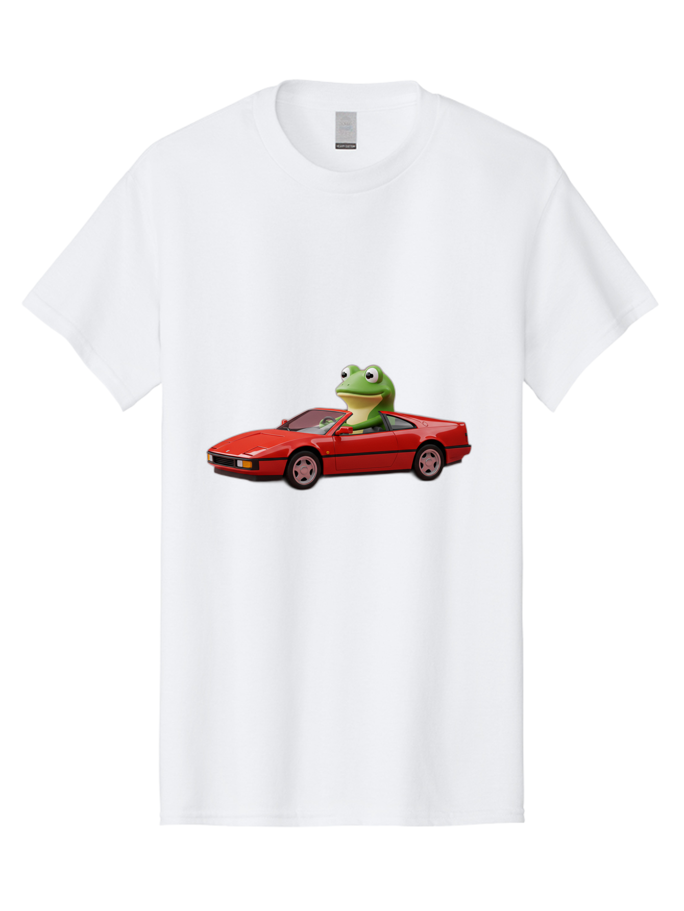 Frog-In-Red-Sports-Car-2 Men'S Graphic Tee, 100% Cotton, Comfortable Casual Summer Wear, Machine Washable, Vintage Camera, Old Camera, Antique Camera, Black Camera, Classic Photography, Photography Equipment, Nostalgic Device, Film Camera, Baf837