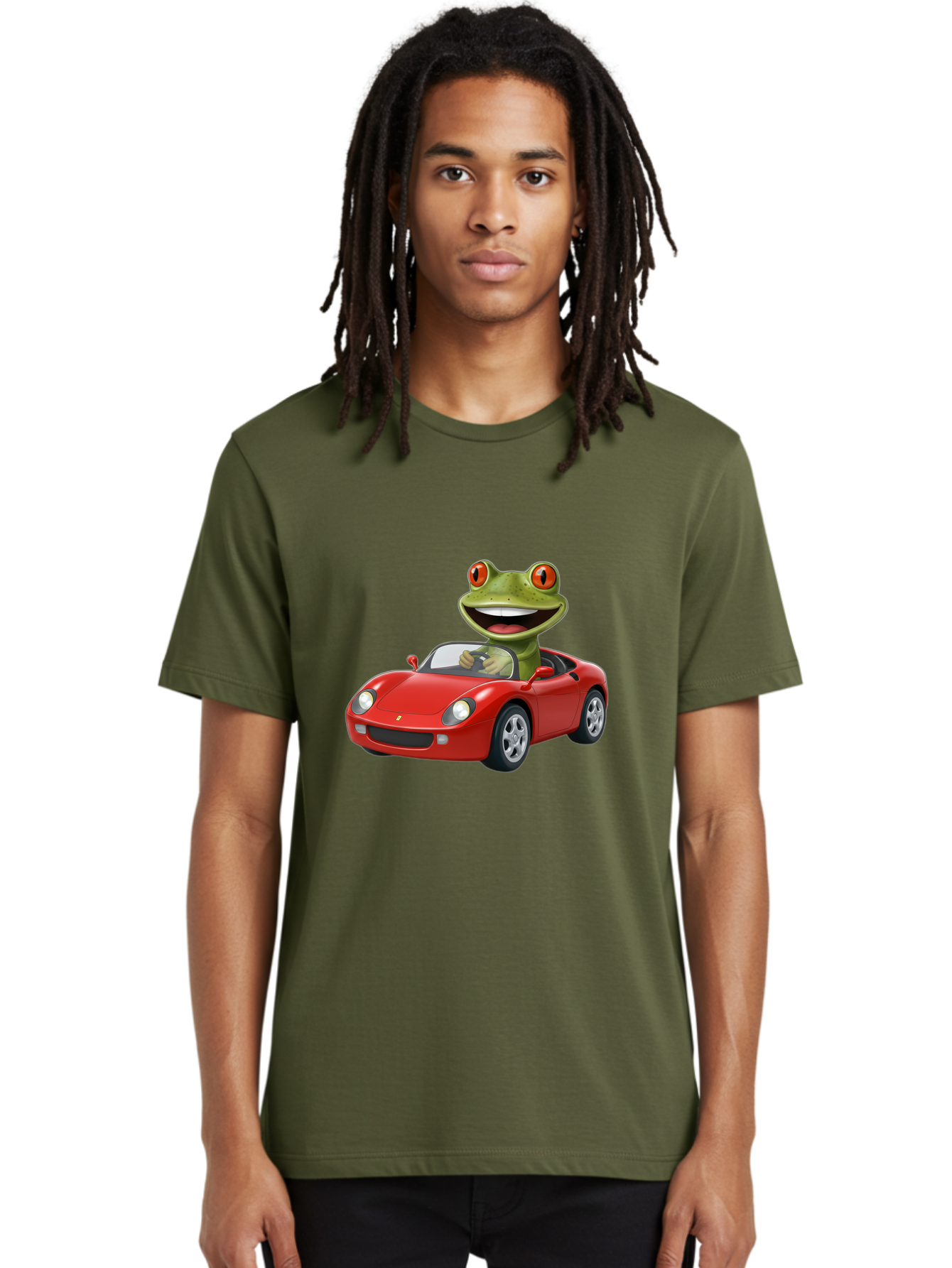 Frog-In-Red-Sports-Car Men'S Graphic Tee, 100% Cotton, Comfortable Casual Summer Wear, Machine Washable, Vintage Camera, Old Camera, Antique Camera, Black Camera, Classic Photography, Photography Equipment, Nostalgic Device, Film Camera, Baf838