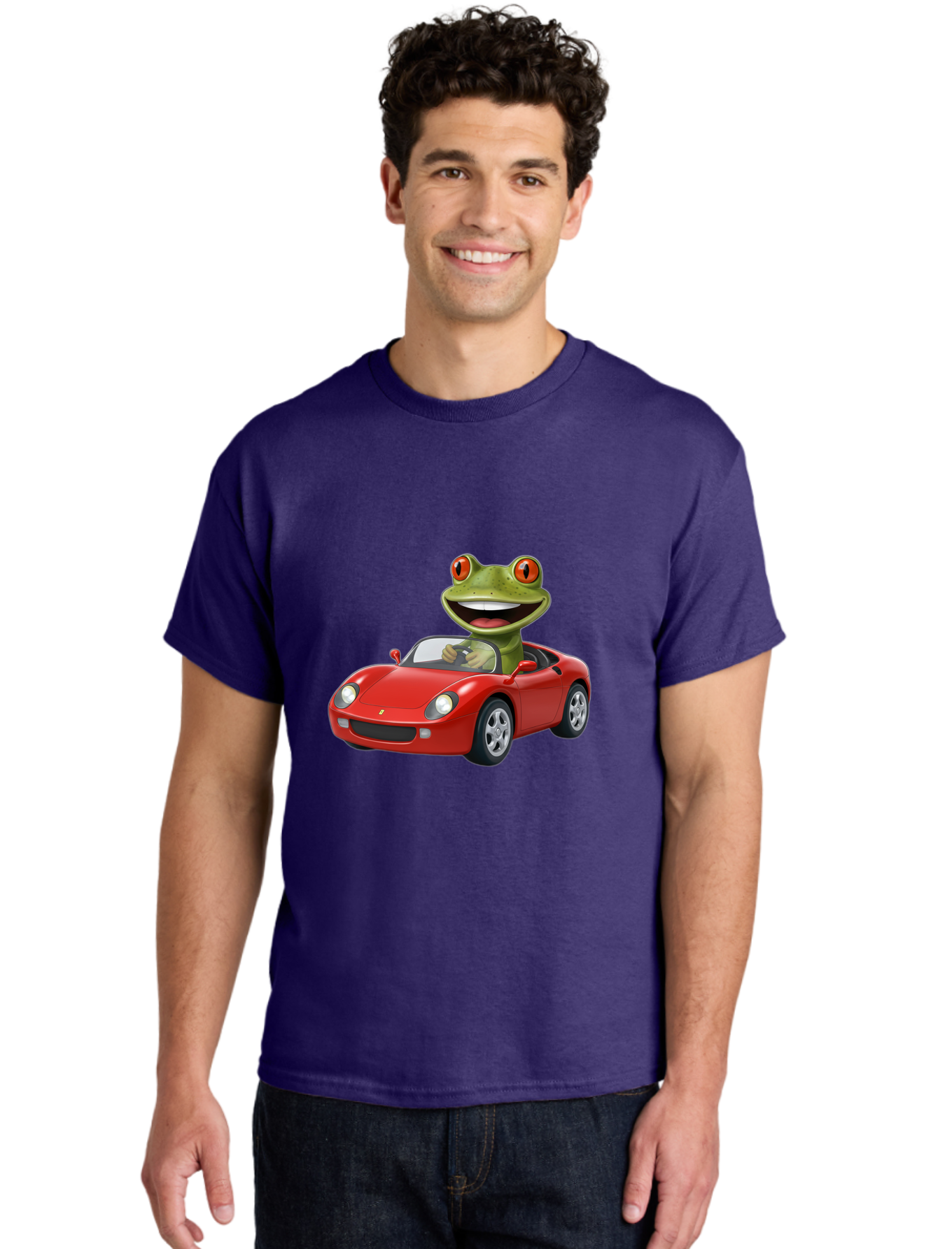 Frog-In-Red-Sports-Car Men'S Graphic Tee, 100% Cotton, Comfortable Casual Summer Wear, Machine Washable, Vintage Camera, Old Camera, Antique Camera, Black Camera, Classic Photography, Photography Equipment, Nostalgic Device, Film Camera, Baf838