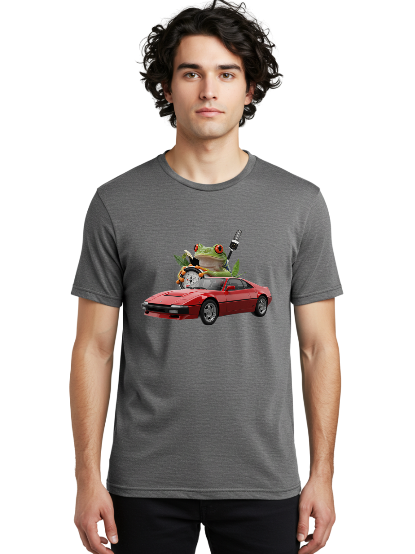Frog-On-Car Men'S Graphic Tee, 100% Cotton, Comfortable Casual Summer Wear, Machine Washable, Vintage Camera, Old Camera, Antique Camera, Black Camera, Classic Photography, Photography Equipment, Nostalgic Device, Film Camera, Camera Art Baf843