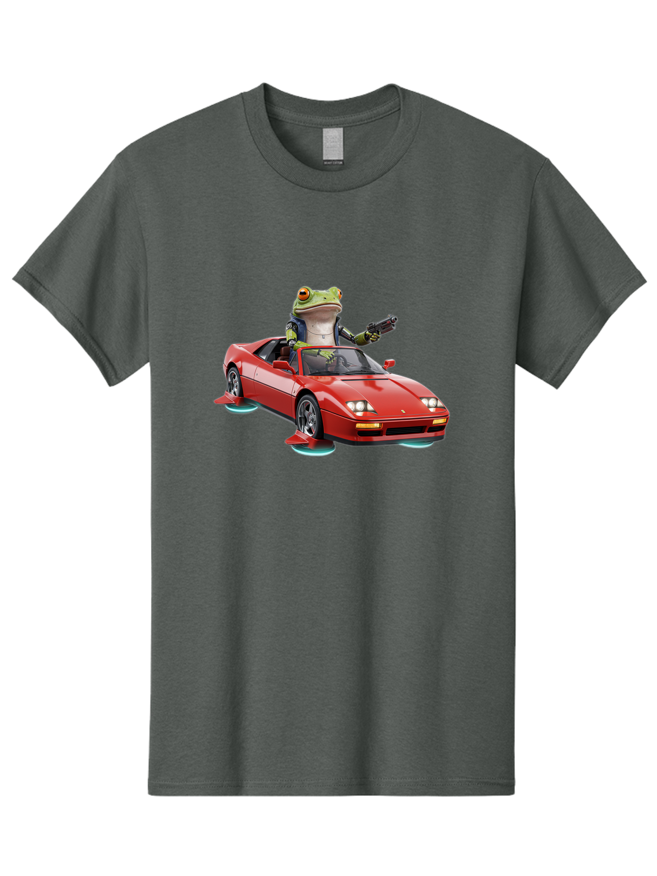 Frog-With-Gun-In-Ferrari Men'S Graphic Tee, 100% Cotton, Comfortable Casual Summer Wear, Machine Washable, Vintage Camera, Old Camera, Antique Camera, Black Camera, Classic Photography, Photography Equipment, Nostalgic Device, Film Camera, Baf847