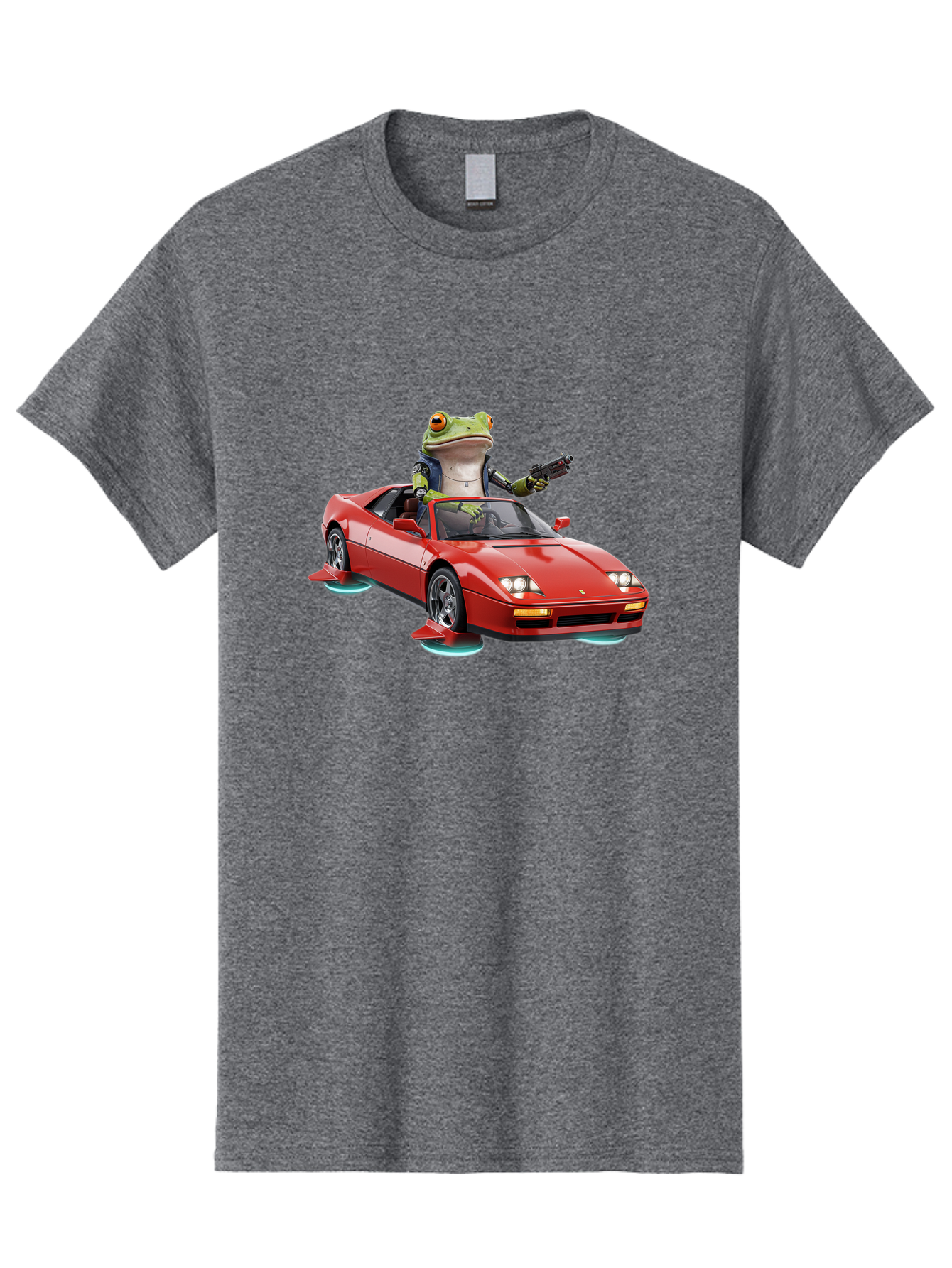 Frog-With-Gun-In-Ferrari Men'S Graphic Tee, 100% Cotton, Comfortable Casual Summer Wear, Machine Washable, Vintage Camera, Old Camera, Antique Camera, Black Camera, Classic Photography, Photography Equipment, Nostalgic Device, Film Camera, Baf847