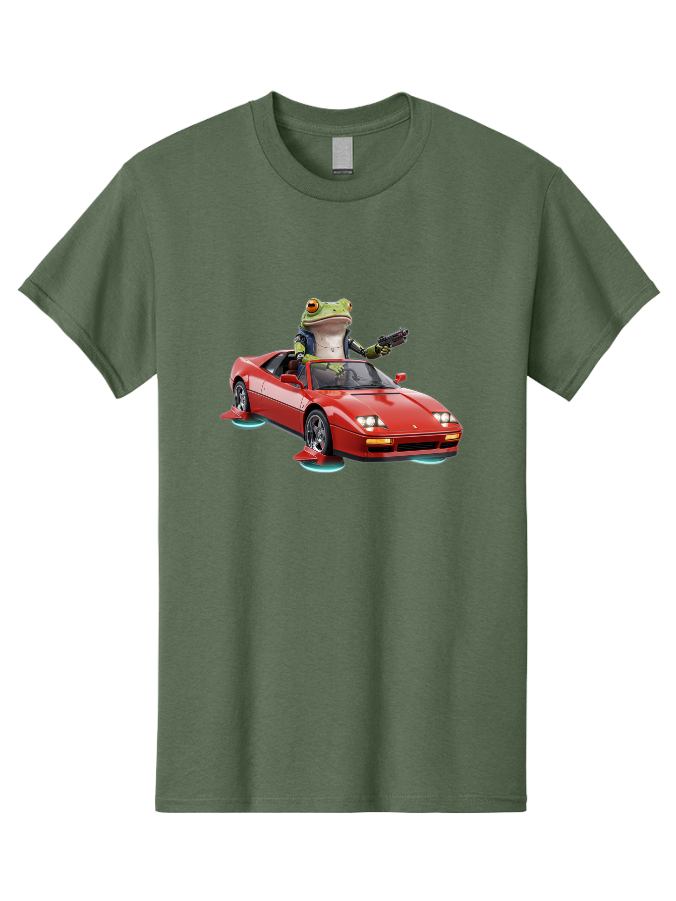 Frog-With-Gun-In-Ferrari Men'S Graphic Tee, 100% Cotton, Comfortable Casual Summer Wear, Machine Washable, Vintage Camera, Old Camera, Antique Camera, Black Camera, Classic Photography, Photography Equipment, Nostalgic Device, Film Camera, Baf847