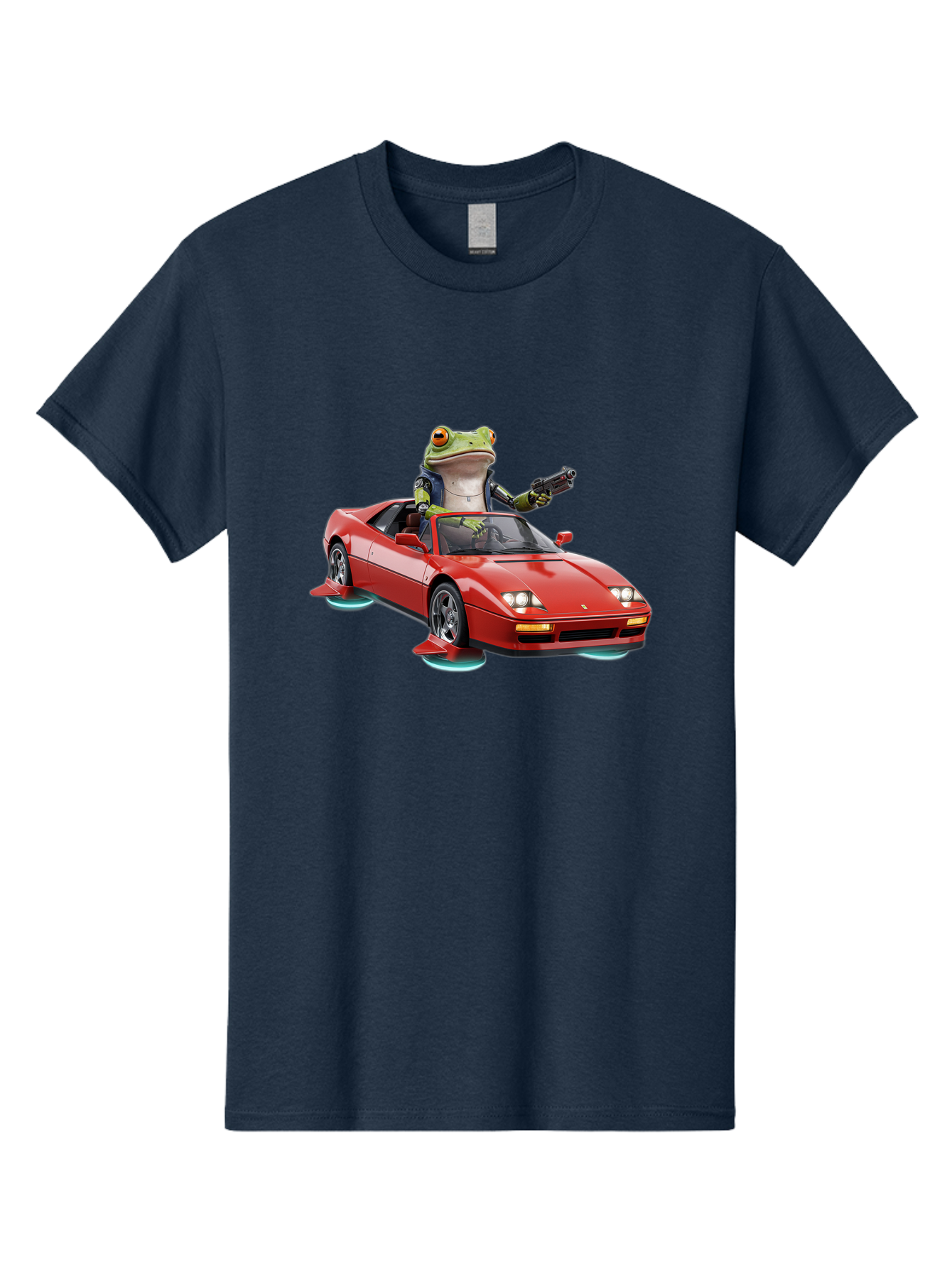 Frog-With-Gun-In-Ferrari Men'S Graphic Tee, 100% Cotton, Comfortable Casual Summer Wear, Machine Washable, Vintage Camera, Old Camera, Antique Camera, Black Camera, Classic Photography, Photography Equipment, Nostalgic Device, Film Camera, Baf847