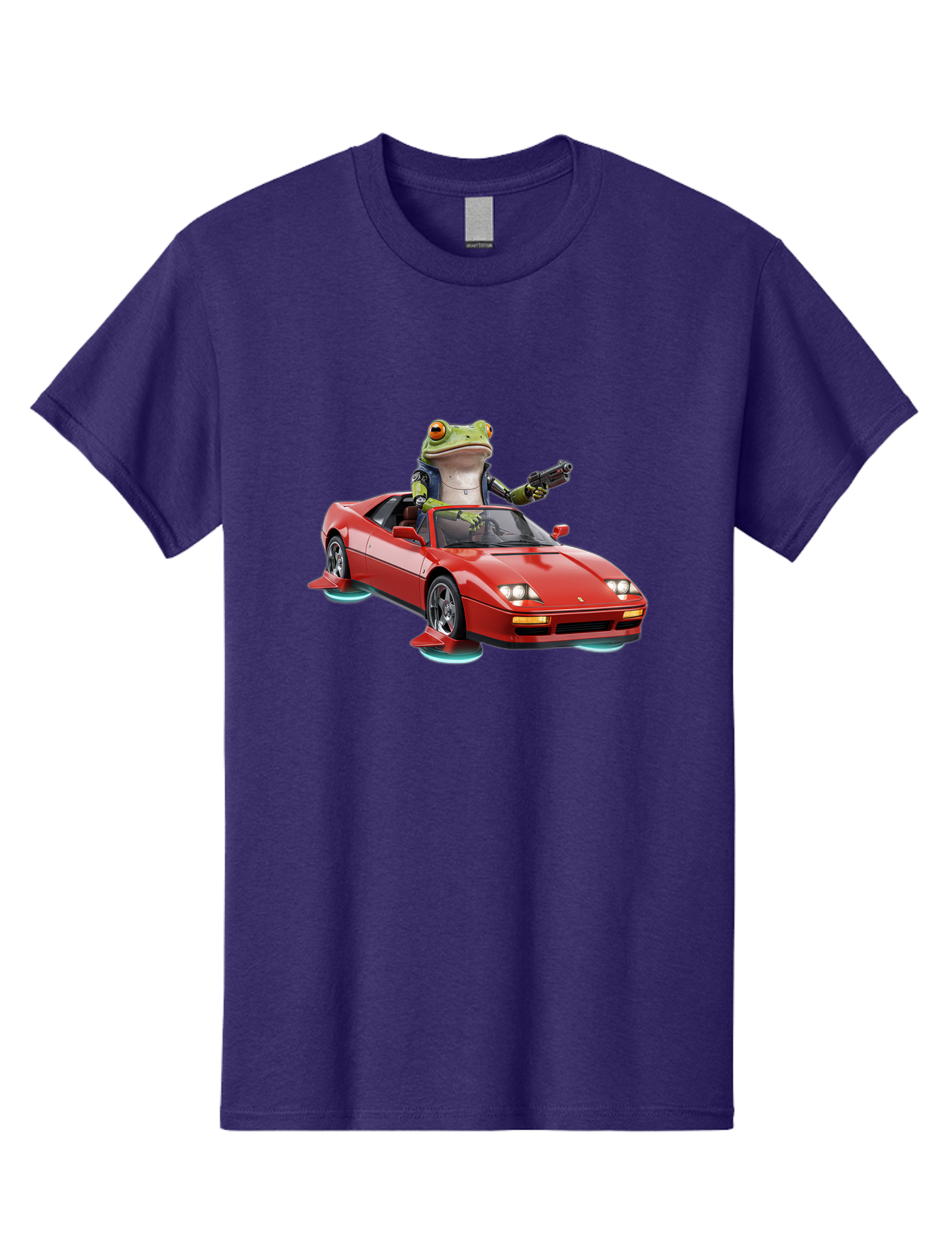 Frog-With-Gun-In-Ferrari Men'S Graphic Tee, 100% Cotton, Comfortable Casual Summer Wear, Machine Washable, Vintage Camera, Old Camera, Antique Camera, Black Camera, Classic Photography, Photography Equipment, Nostalgic Device, Film Camera, Baf847