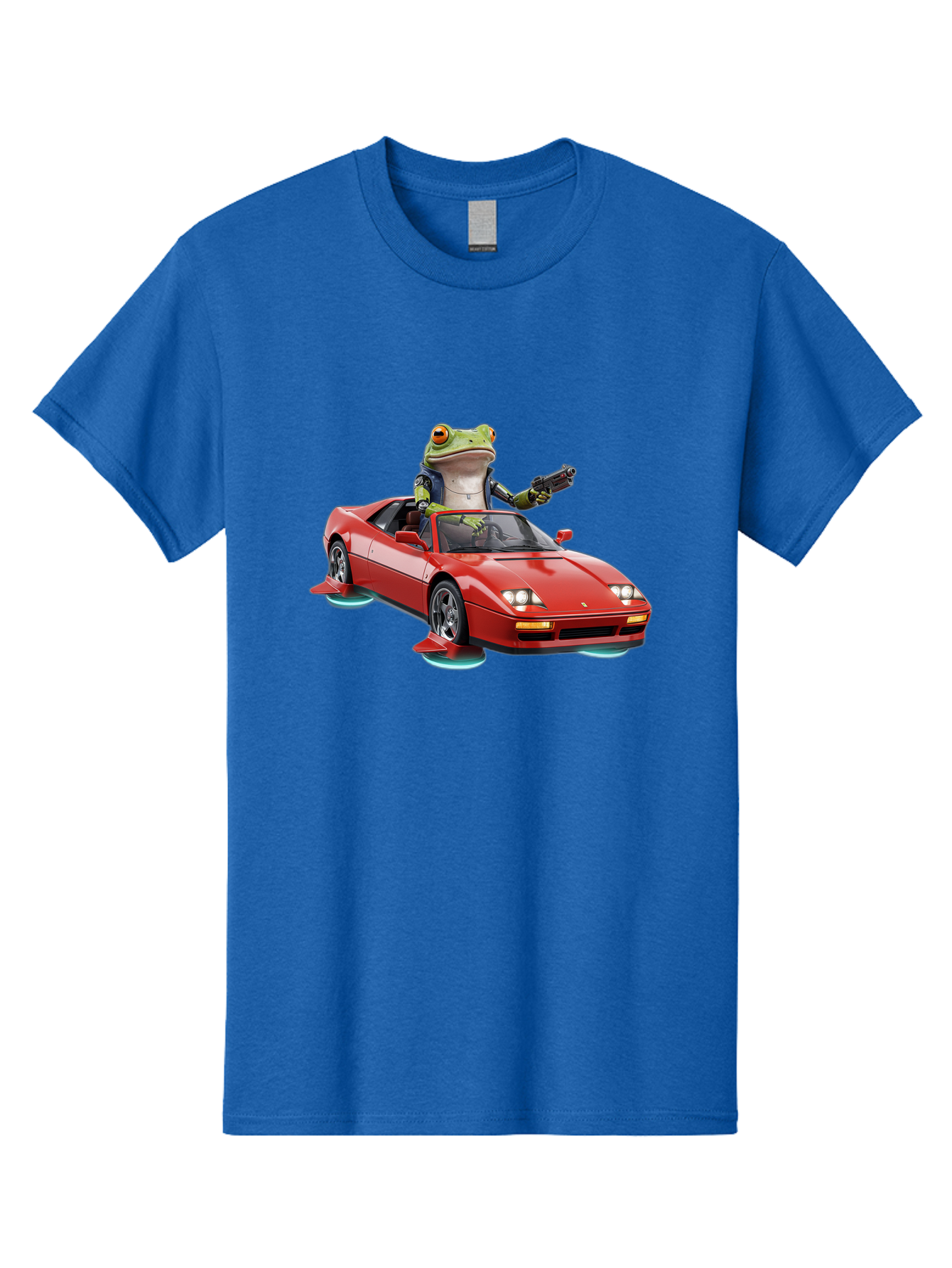 Frog-With-Gun-In-Ferrari Men'S Graphic Tee, 100% Cotton, Comfortable Casual Summer Wear, Machine Washable, Vintage Camera, Old Camera, Antique Camera, Black Camera, Classic Photography, Photography Equipment, Nostalgic Device, Film Camera, Baf847
