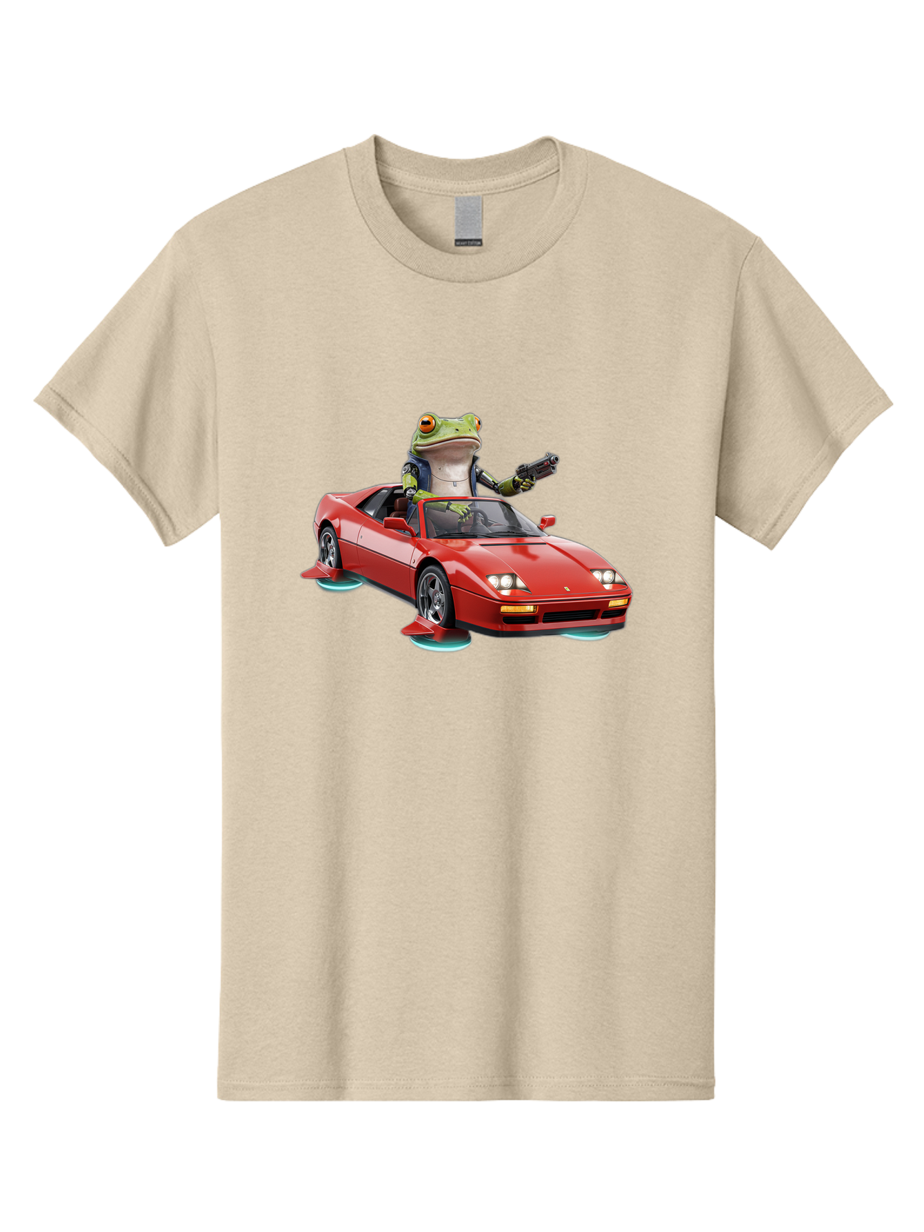 Frog-With-Gun-In-Ferrari Men'S Graphic Tee, 100% Cotton, Comfortable Casual Summer Wear, Machine Washable, Vintage Camera, Old Camera, Antique Camera, Black Camera, Classic Photography, Photography Equipment, Nostalgic Device, Film Camera, Baf847