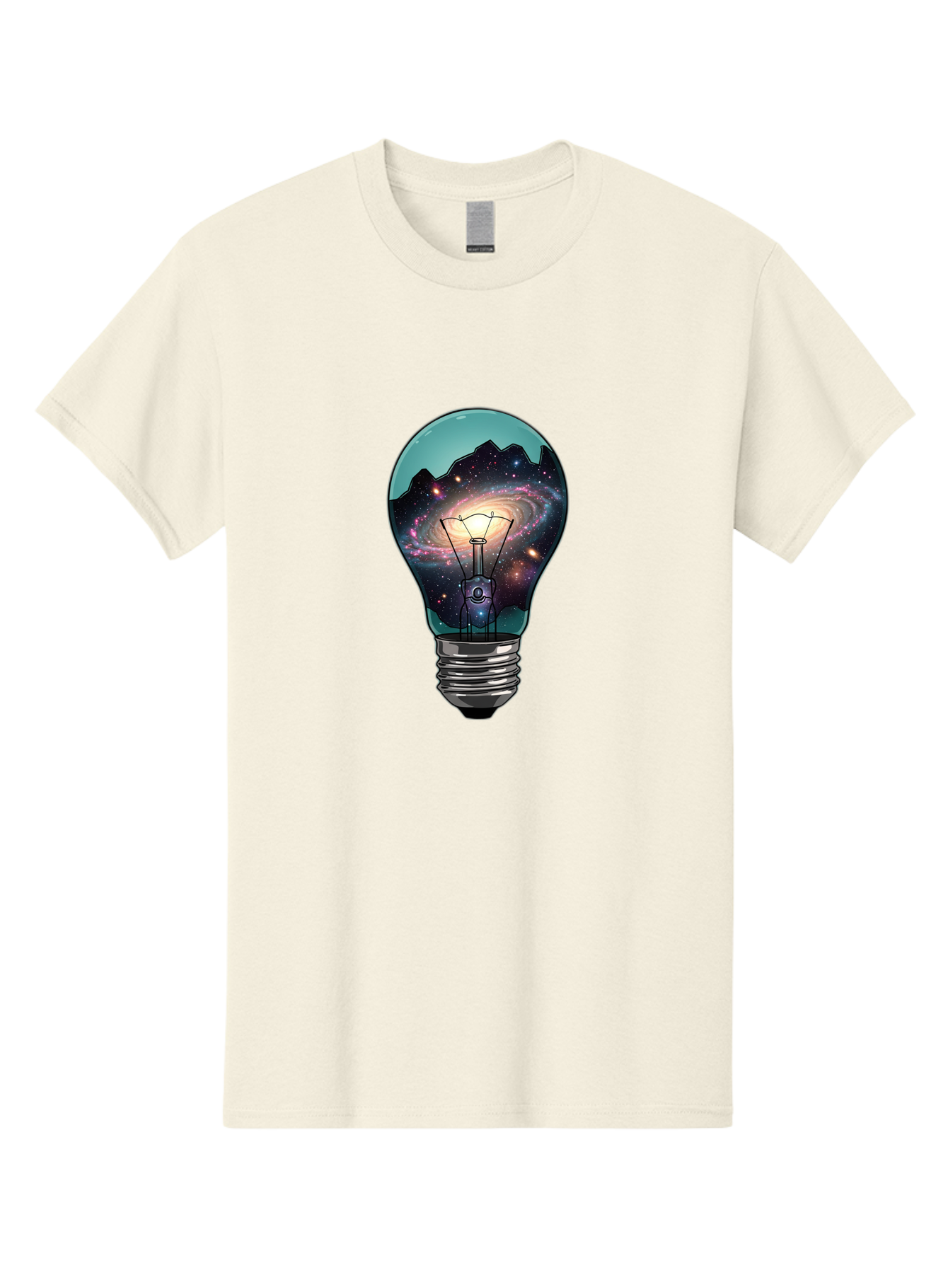 Galaxy-Light-Bulb Men'S Graphic Tee, 100% Cotton, Comfortable Casual Summer Wear, Machine Washable, Vintage Camera, Old Camera, Antique Camera, Black Camera, Classic Photography, Photography Equipment, Nostalgic Device, Film Camera, Camera Art Baf851
