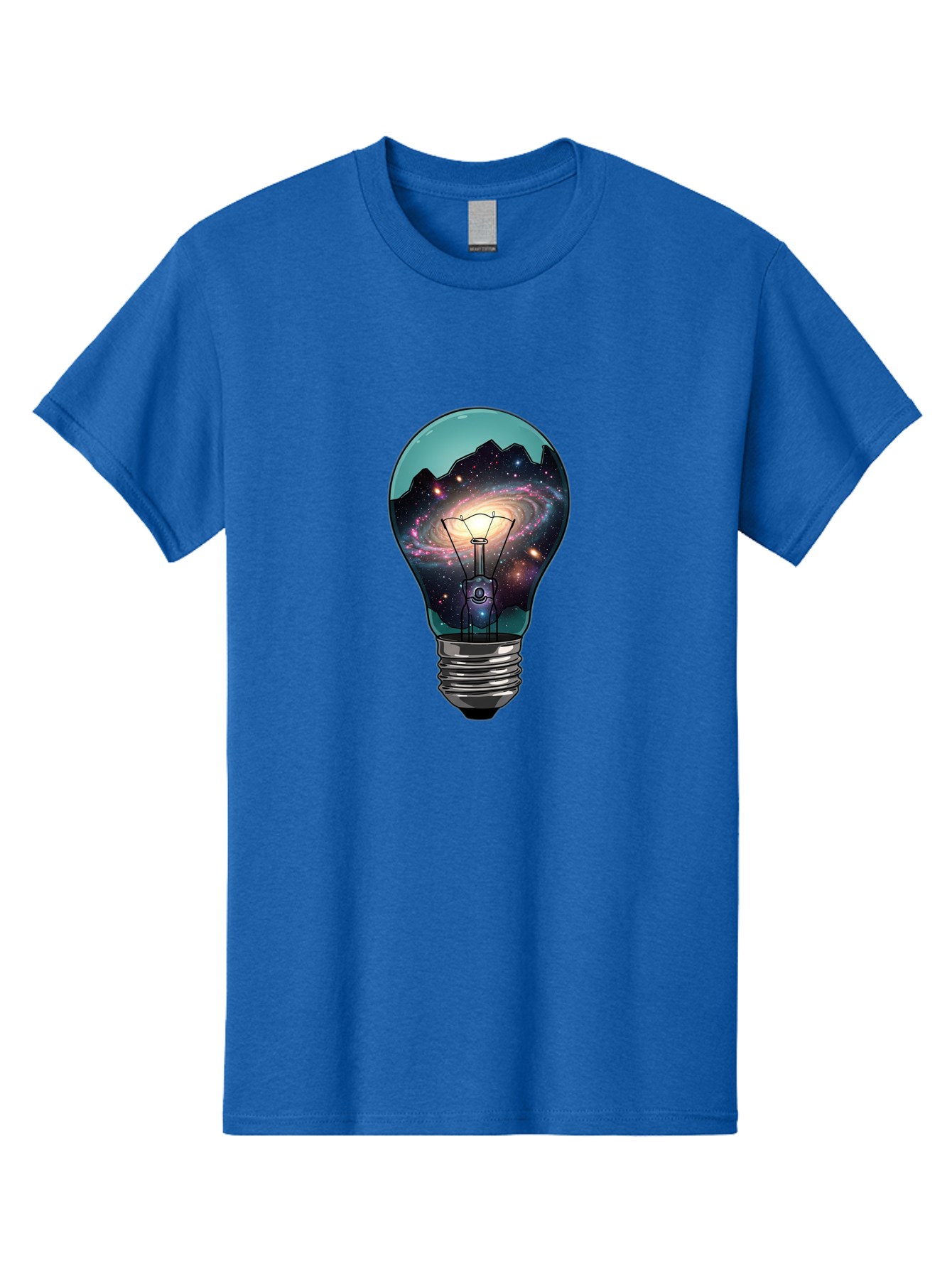 Galaxy-Light-Bulb Men'S Graphic Tee, 100% Cotton, Comfortable Casual Summer Wear, Machine Washable, Vintage Camera, Old Camera, Antique Camera, Black Camera, Classic Photography, Photography Equipment, Nostalgic Device, Film Camera, Camera Art Baf851