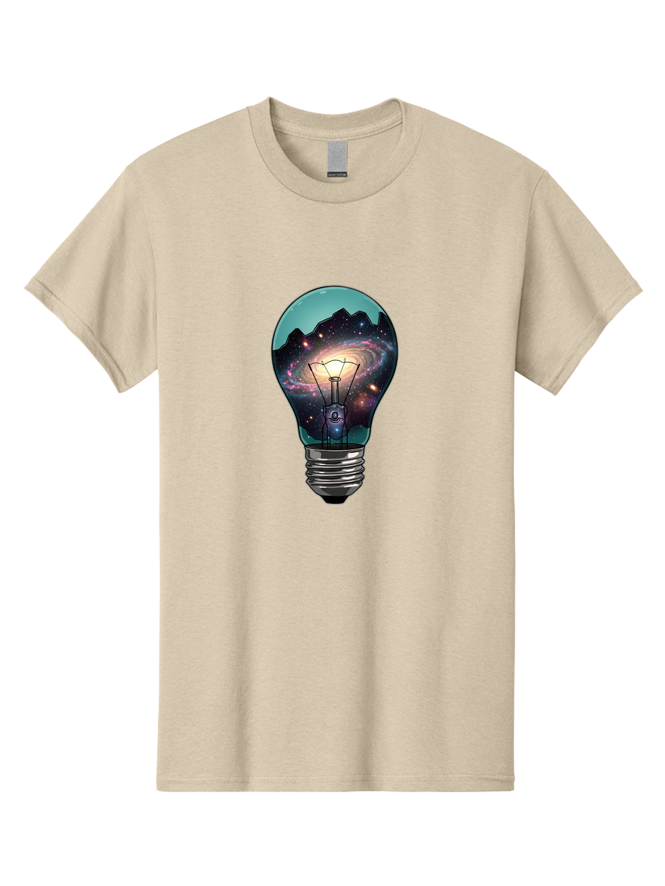Galaxy-Light-Bulb Men'S Graphic Tee, 100% Cotton, Comfortable Casual Summer Wear, Machine Washable, Vintage Camera, Old Camera, Antique Camera, Black Camera, Classic Photography, Photography Equipment, Nostalgic Device, Film Camera, Camera Art Baf851
