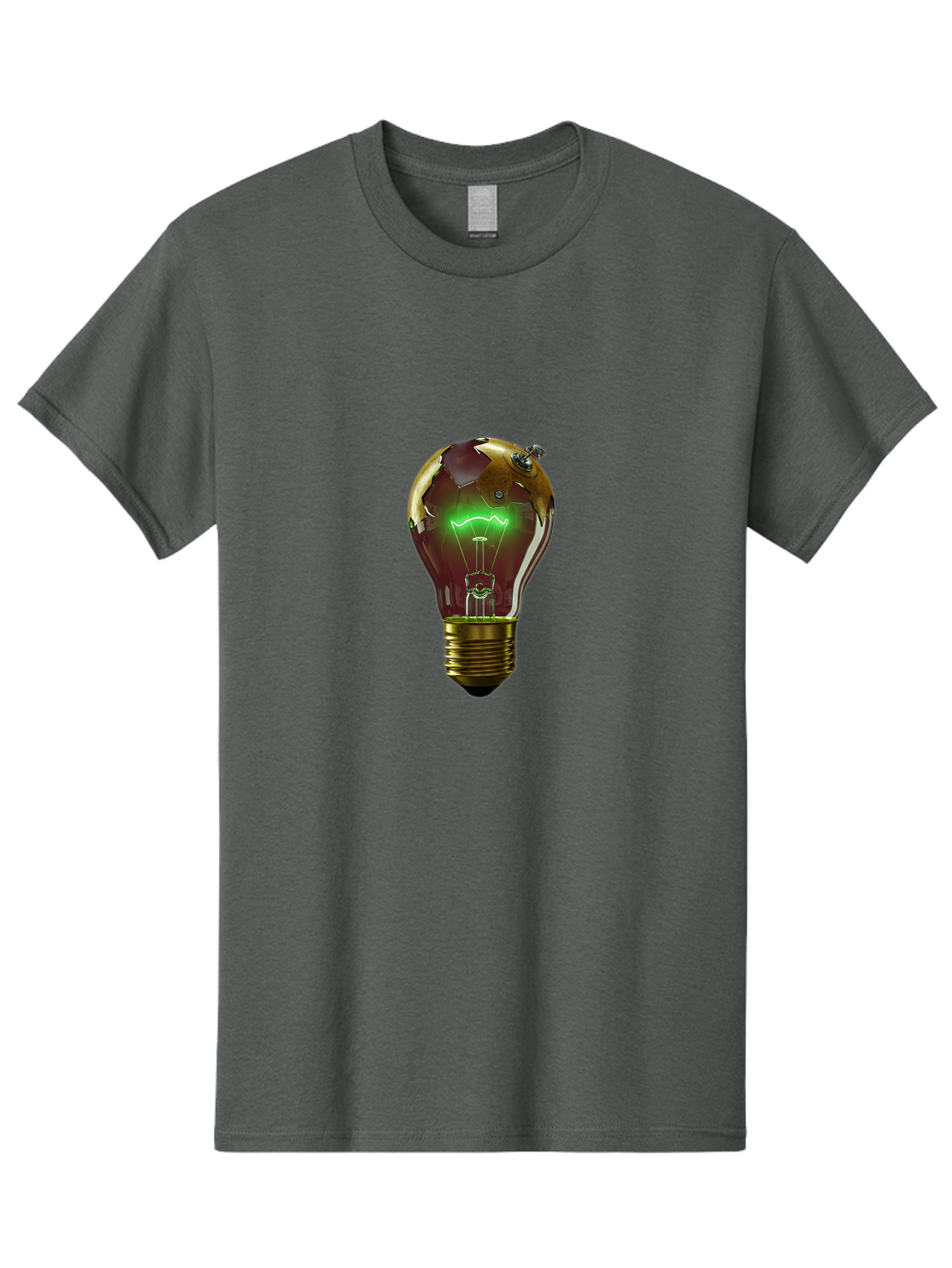 Globe-Light-Bulb Men'S Graphic Tee, 100% Cotton, Comfortable Casual Summer Wear, Machine Washable, Vintage Camera, Old Camera, Antique Camera, Black Camera, Classic Photography, Photography Equipment, Nostalgic Device, Film Camera, Camera Art Baf854
