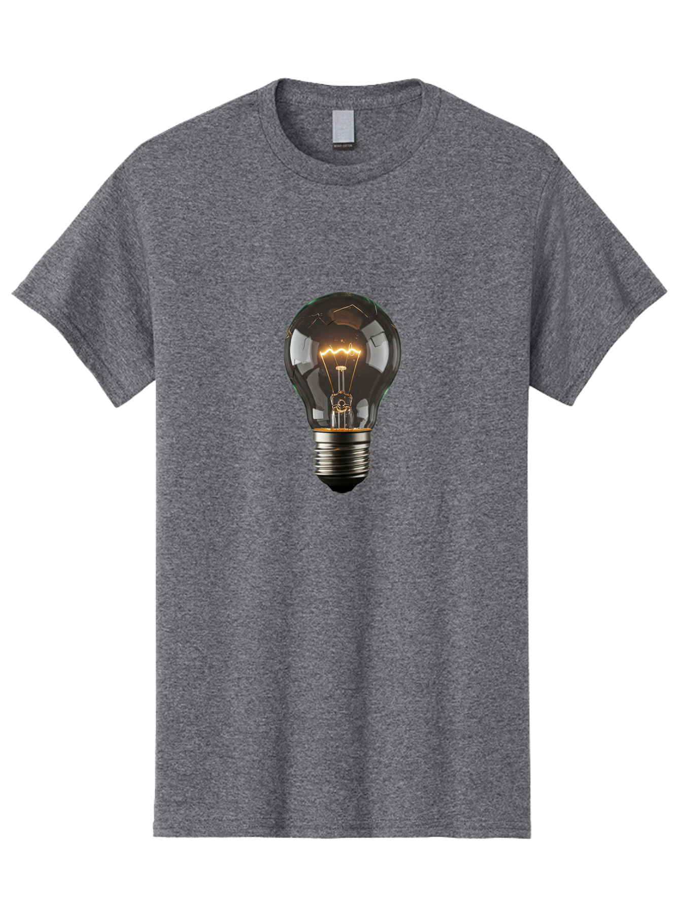 Light-Bulb-1 Men'S Graphic Tee, 100% Cotton, Comfortable Casual Summer Wear, Machine Washable, Vintage Camera, Old Camera, Antique Camera, Black Camera, Classic Photography, Photography Equipment, Nostalgic Device, Film Camera, Camera Art Baf872