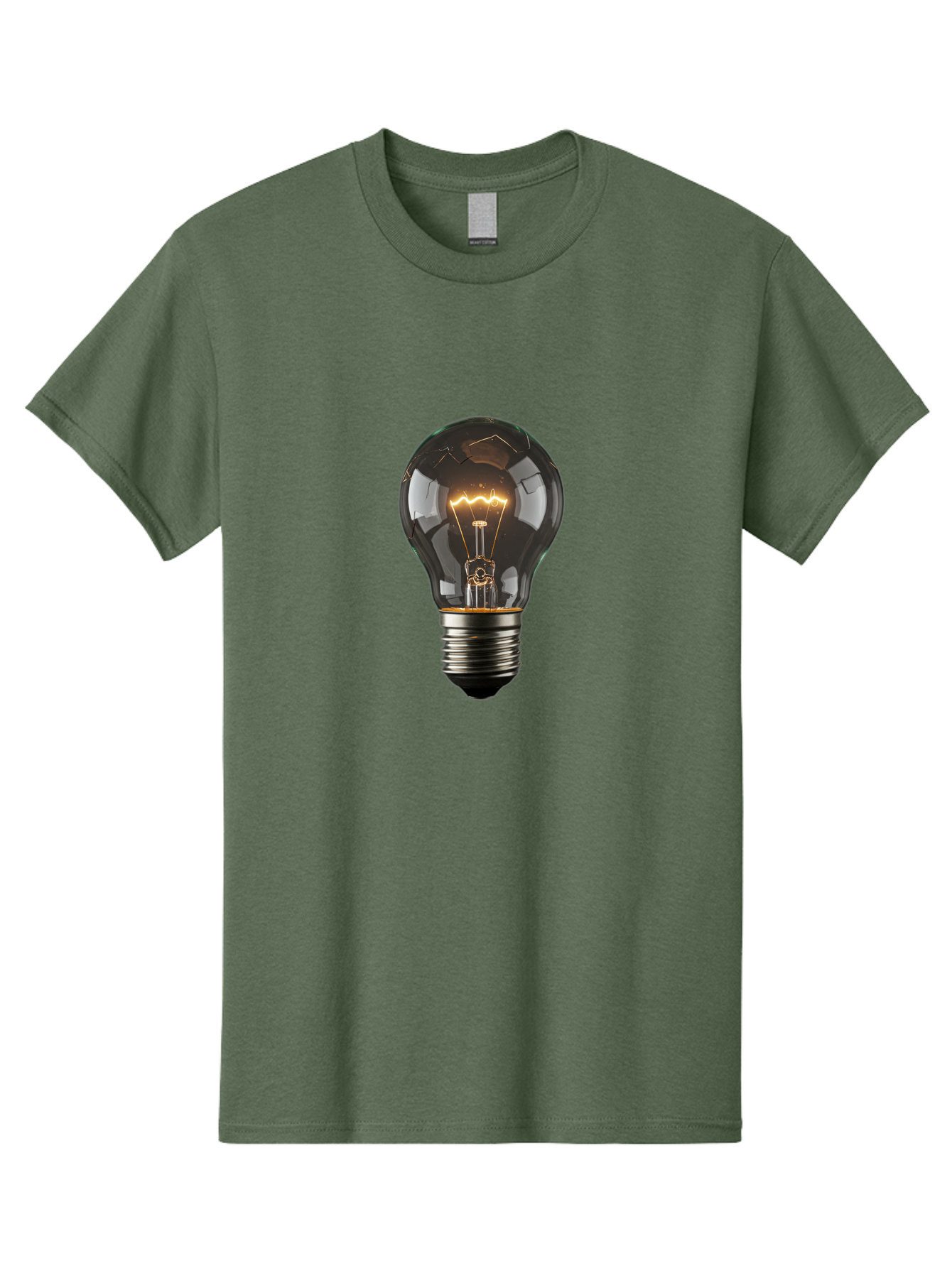 Light-Bulb-1 Men'S Graphic Tee, 100% Cotton, Comfortable Casual Summer Wear, Machine Washable, Vintage Camera, Old Camera, Antique Camera, Black Camera, Classic Photography, Photography Equipment, Nostalgic Device, Film Camera, Camera Art Baf872