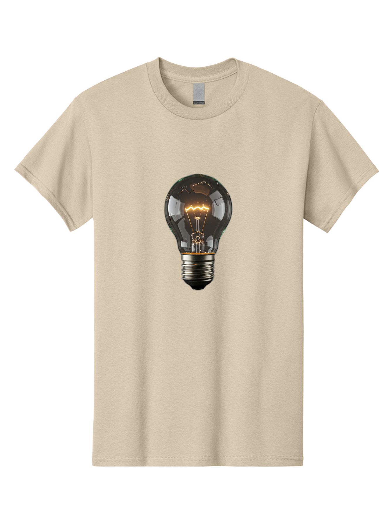 Light-Bulb-1 Men'S Graphic Tee, 100% Cotton, Comfortable Casual Summer Wear, Machine Washable, Vintage Camera, Old Camera, Antique Camera, Black Camera, Classic Photography, Photography Equipment, Nostalgic Device, Film Camera, Camera Art Baf872