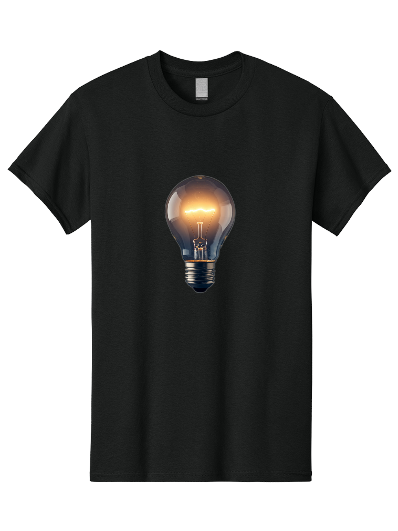 Light-Bulb-2 Men'S Graphic Tee, 100% Cotton, Comfortable Casual Summer Wear, Machine Washable, Vintage Camera, Old Camera, Antique Camera, Black Camera, Classic Photography, Photography Equipment, Nostalgic Device, Film Camera, Camera Art Baf879
