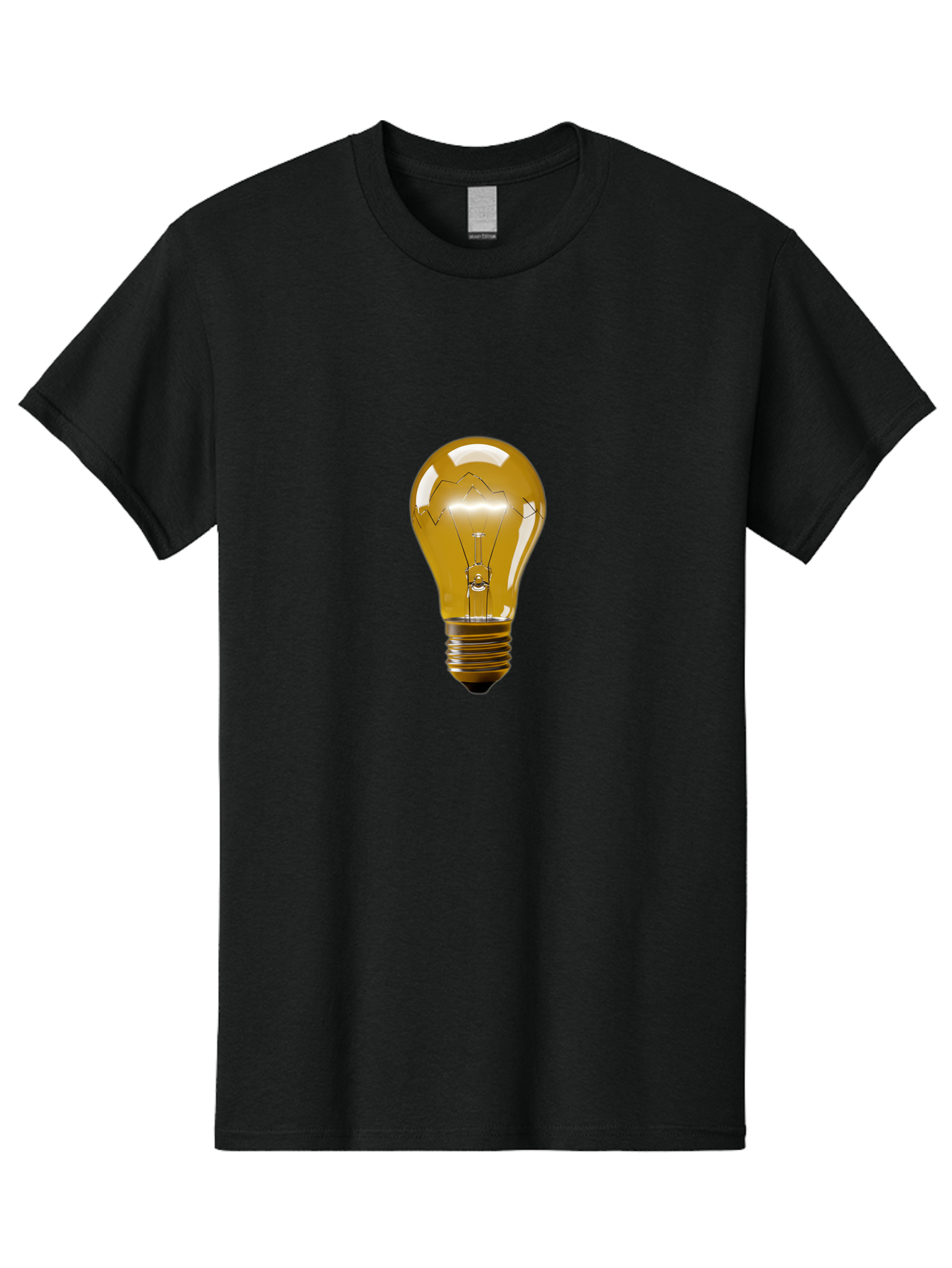 Light-Bulb-3 Men'S Graphic Tee, 100% Cotton, Comfortable Casual Summer Wear, Machine Washable, Vintage Camera, Old Camera, Antique Camera, Black Camera, Classic Photography, Photography Equipment, Nostalgic Device, Film Camera, Camera Art Baf880