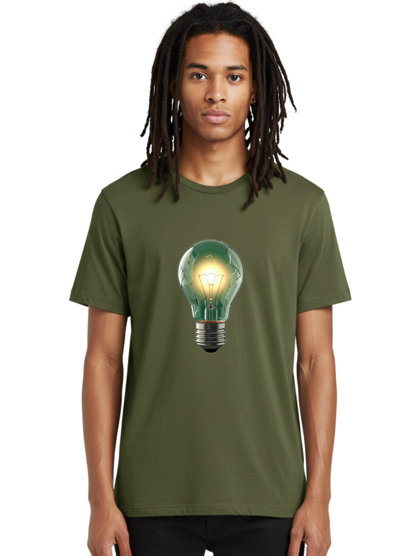 Light-Bulb-4 Men'S Graphic Tee, 100% Cotton, Comfortable Casual Summer Wear, Machine Washable, Vintage Camera, Old Camera, Antique Camera, Black Camera, Classic Photography, Photography Equipment, Nostalgic Device, Film Camera, Camera Art Baf881