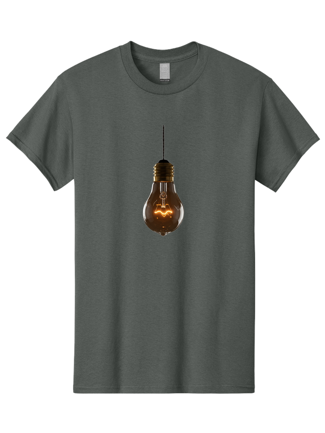 Light-Bulb-6 Men'S Graphic Tee, 100% Cotton, Comfortable Casual Summer Wear, Machine Washable, Vintage Camera, Old Camera, Antique Camera, Black Camera, Classic Photography, Photography Equipment, Nostalgic Device, Film Camera, Camera Art Baf883