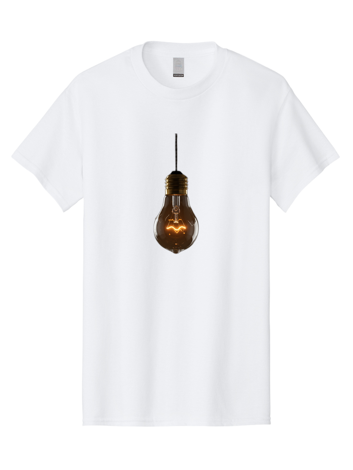 Light-Bulb-6 Men'S Graphic Tee, 100% Cotton, Comfortable Casual Summer Wear, Machine Washable, Vintage Camera, Old Camera, Antique Camera, Black Camera, Classic Photography, Photography Equipment, Nostalgic Device, Film Camera, Camera Art Baf883