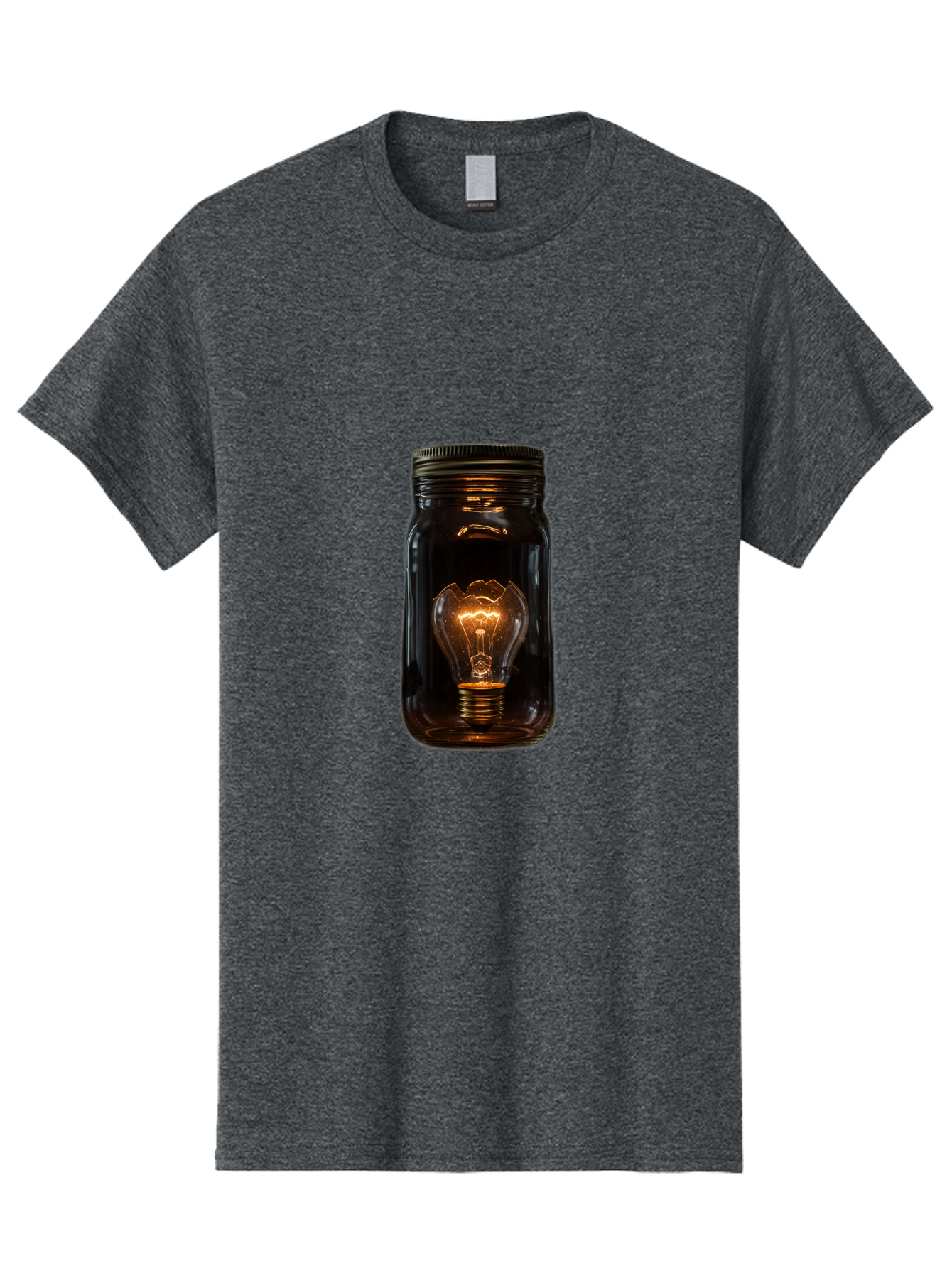 Light-Bulb-In-Mason-Jar Men'S Graphic Tee, 100% Cotton, Comfortable Casual Summer Wear, Machine Washable, Vintage Camera, Old Camera, Antique Camera, Black Camera, Classic Photography, Photography Equipment, Nostalgic Device, Film Camera, Baf887