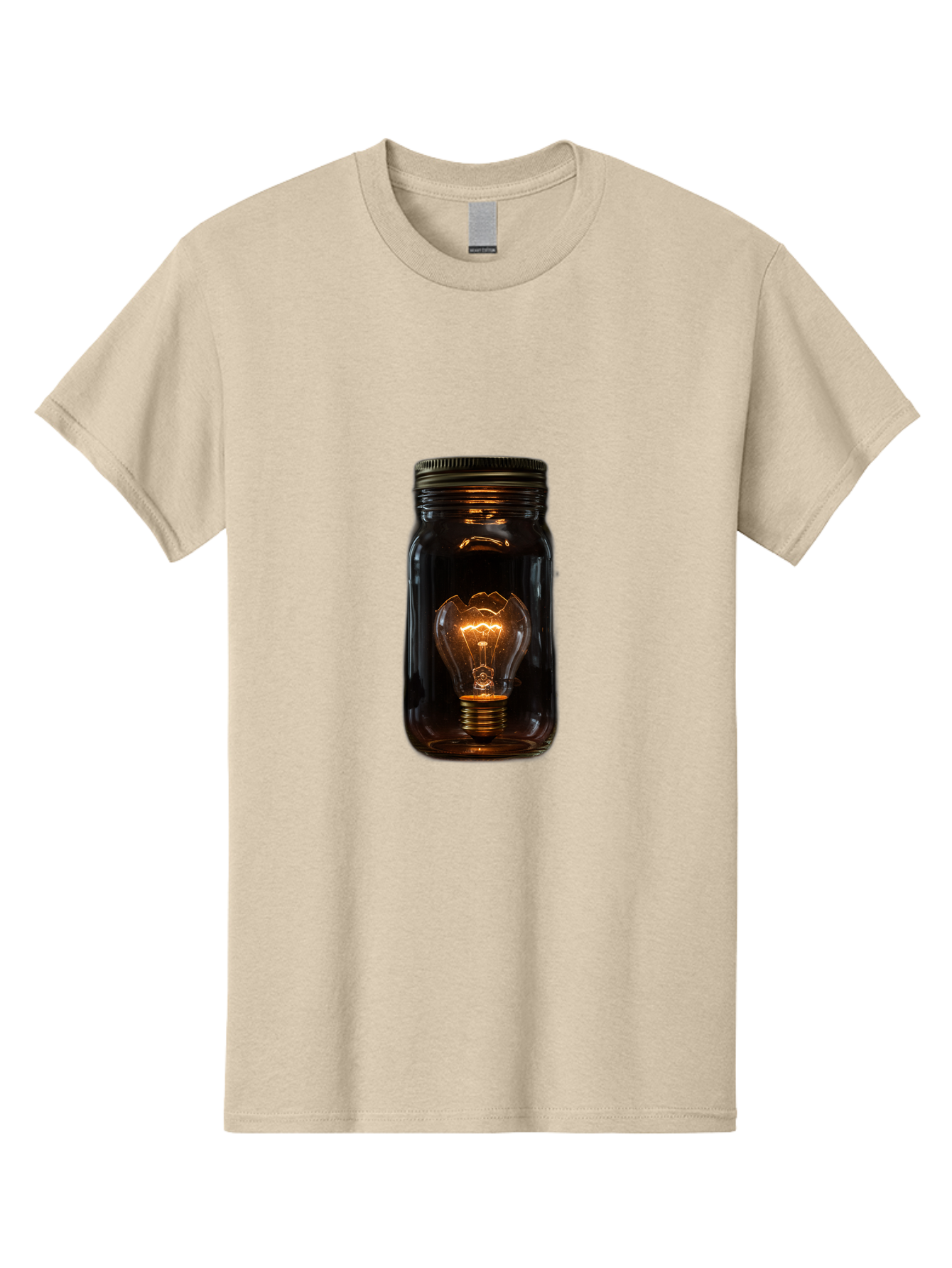 Light-Bulb-In-Mason-Jar Men'S Graphic Tee, 100% Cotton, Comfortable Casual Summer Wear, Machine Washable, Vintage Camera, Old Camera, Antique Camera, Black Camera, Classic Photography, Photography Equipment, Nostalgic Device, Film Camera, Baf887
