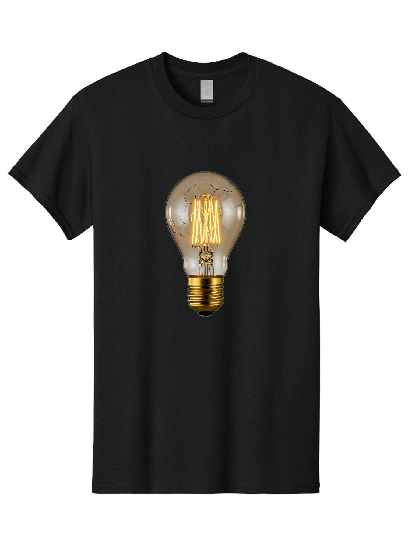 Light-Bulb Men'S Graphic Tee, 100% Cotton, Comfortable Casual Summer Wear, Machine Washable, Vintage Camera, Old Camera, Antique Camera, Black Camera, Classic Photography, Photography Equipment, Nostalgic Device, Film Camera, Camera Art Baf890