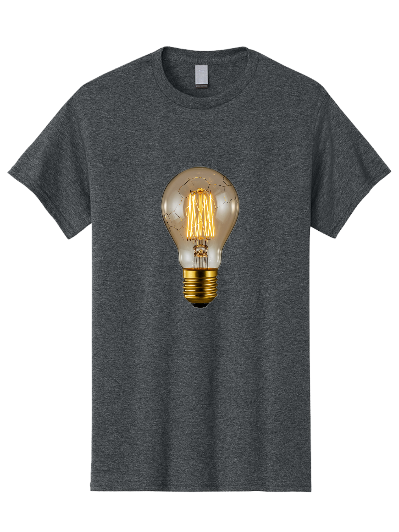 Light-Bulb Men'S Graphic Tee, 100% Cotton, Comfortable Casual Summer Wear, Machine Washable, Vintage Camera, Old Camera, Antique Camera, Black Camera, Classic Photography, Photography Equipment, Nostalgic Device, Film Camera, Camera Art Baf890