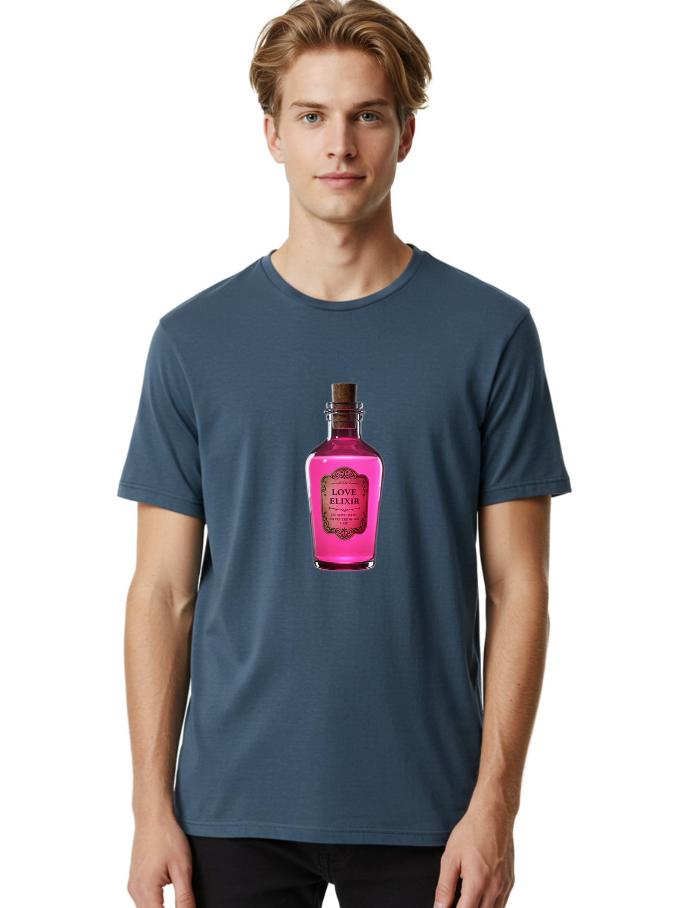 Love-Elixir-Bottle Men'S Graphic Tee, 100% Cotton, Comfortable Casual Summer Wear, Machine Washable, Vintage Camera, Old Camera, Antique Camera, Black Camera, Classic Photography, Photography Equipment, Nostalgic Device, Film Camera, Baf891