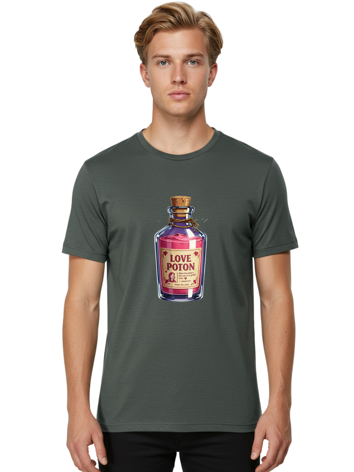 Love-Potion-2 Men'S Graphic Tee, 100% Cotton, Comfortable Casual Summer Wear, Machine Washable, Vintage Camera, Old Camera, Antique Camera, Black Camera, Classic Photography, Photography Equipment, Nostalgic Device, Film Camera, Camera Art Baf897
